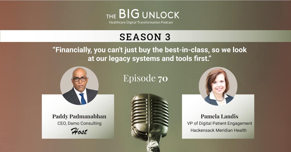 Pamela Landis: Financially, you can't just buy the best-in-class, so we look at our legacy systems and tools first.