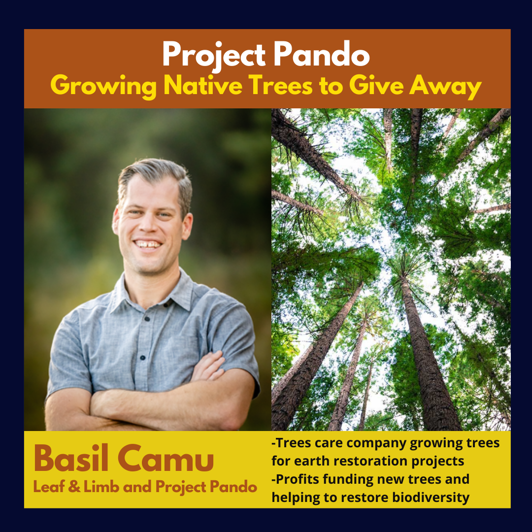 Native Trees Grown to Give Away – “Project Pando”, Basil Camu, Founder