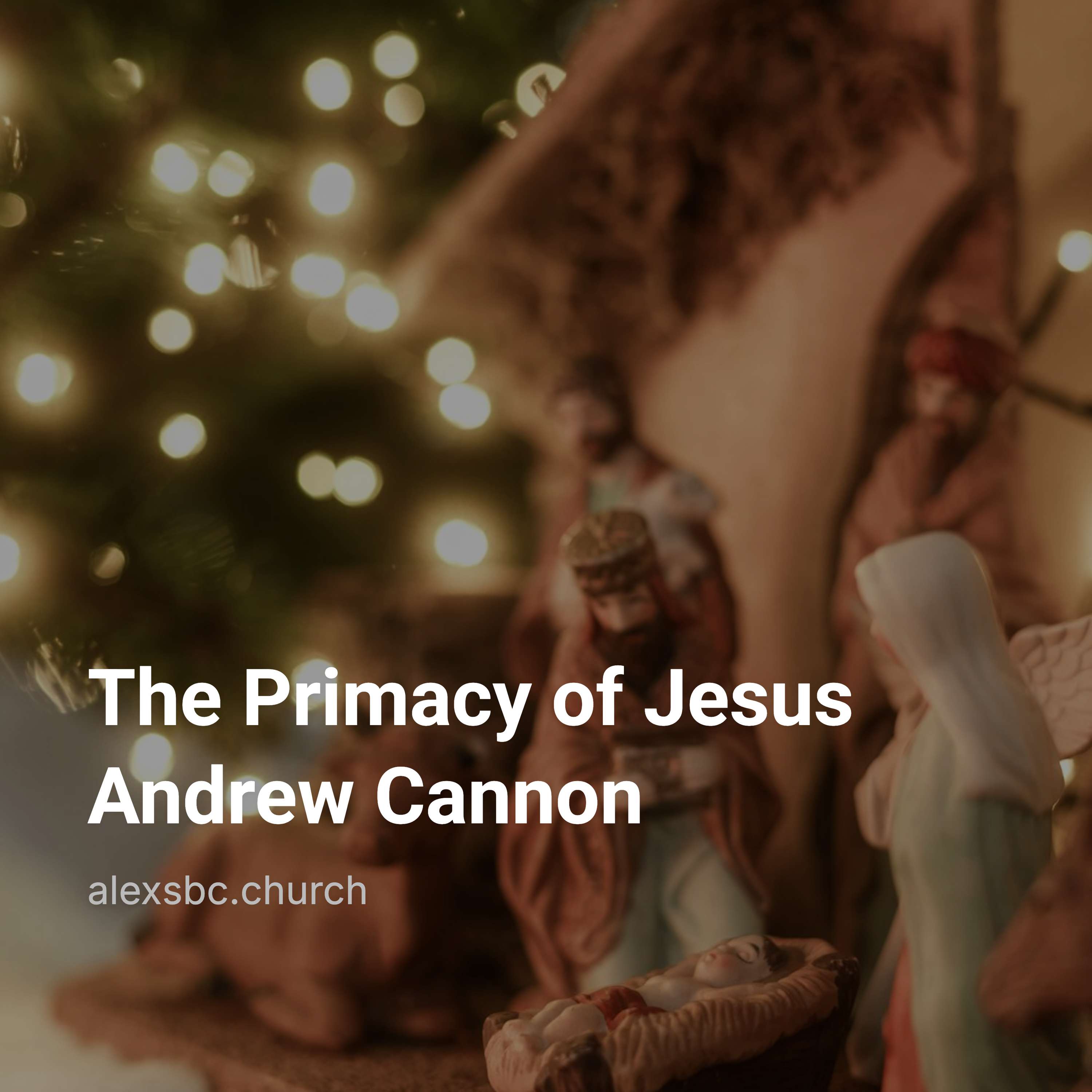 The Primacy of Jesus- Andrew Cannon