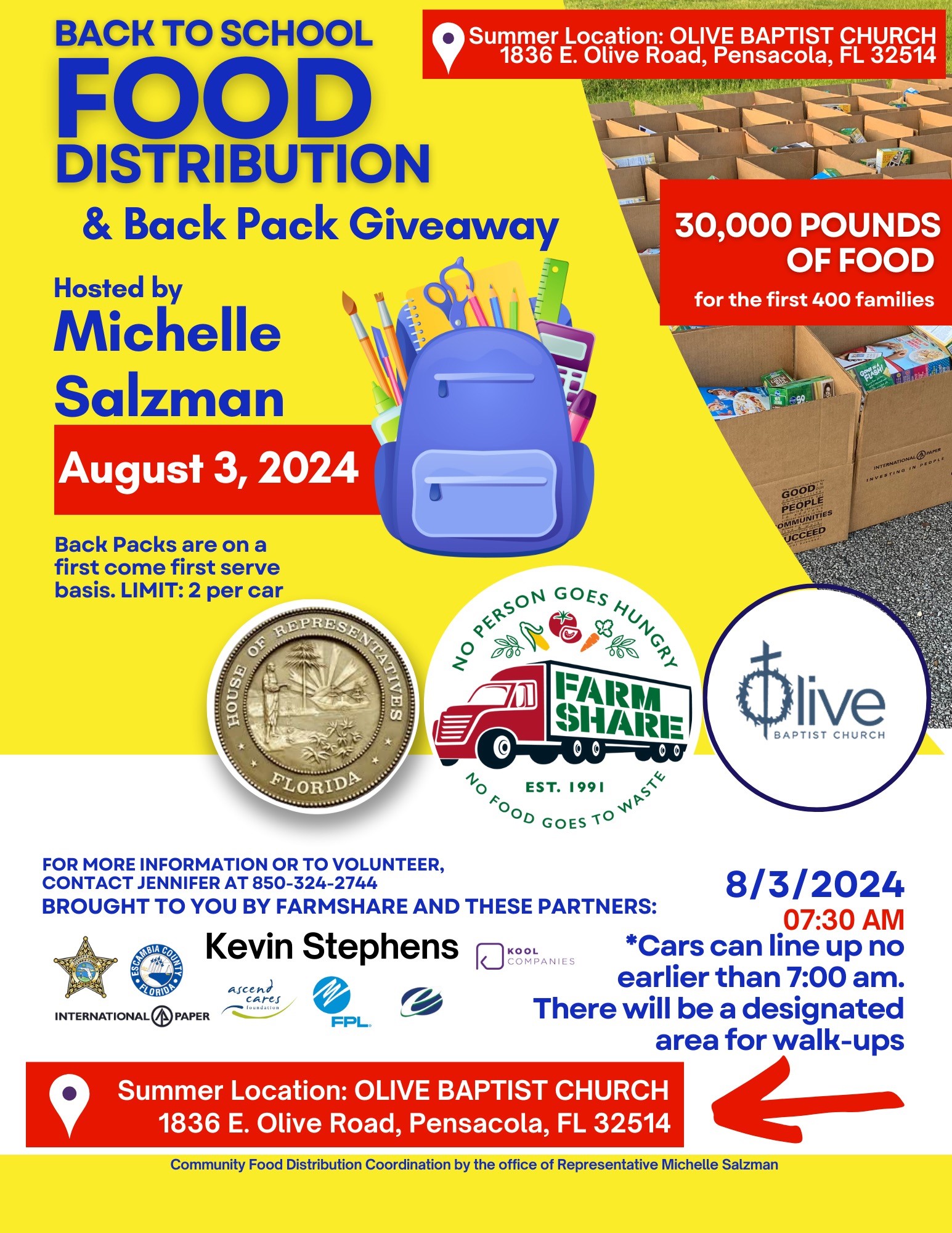 07/30/2024 Back to School Food Distribution with Michelle Salman