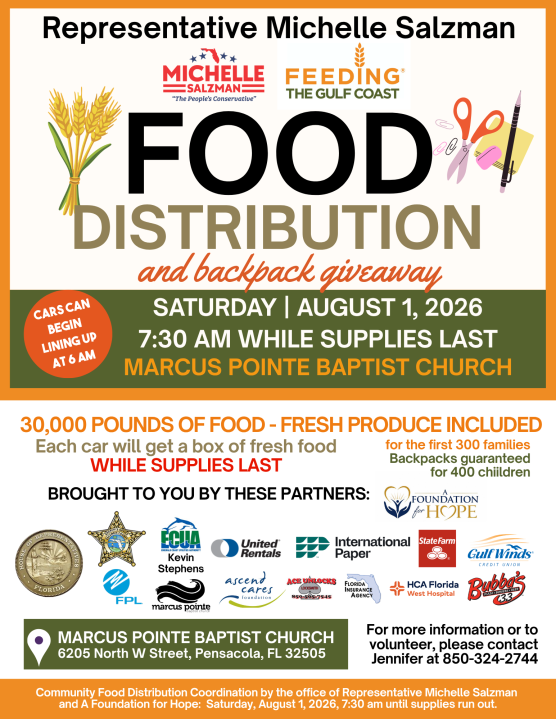 07/30/2026  Food Distribution/Back Pack Giveaway- August 1, 2026