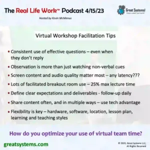 Virtual Workshop Facilitation Tips Podcast