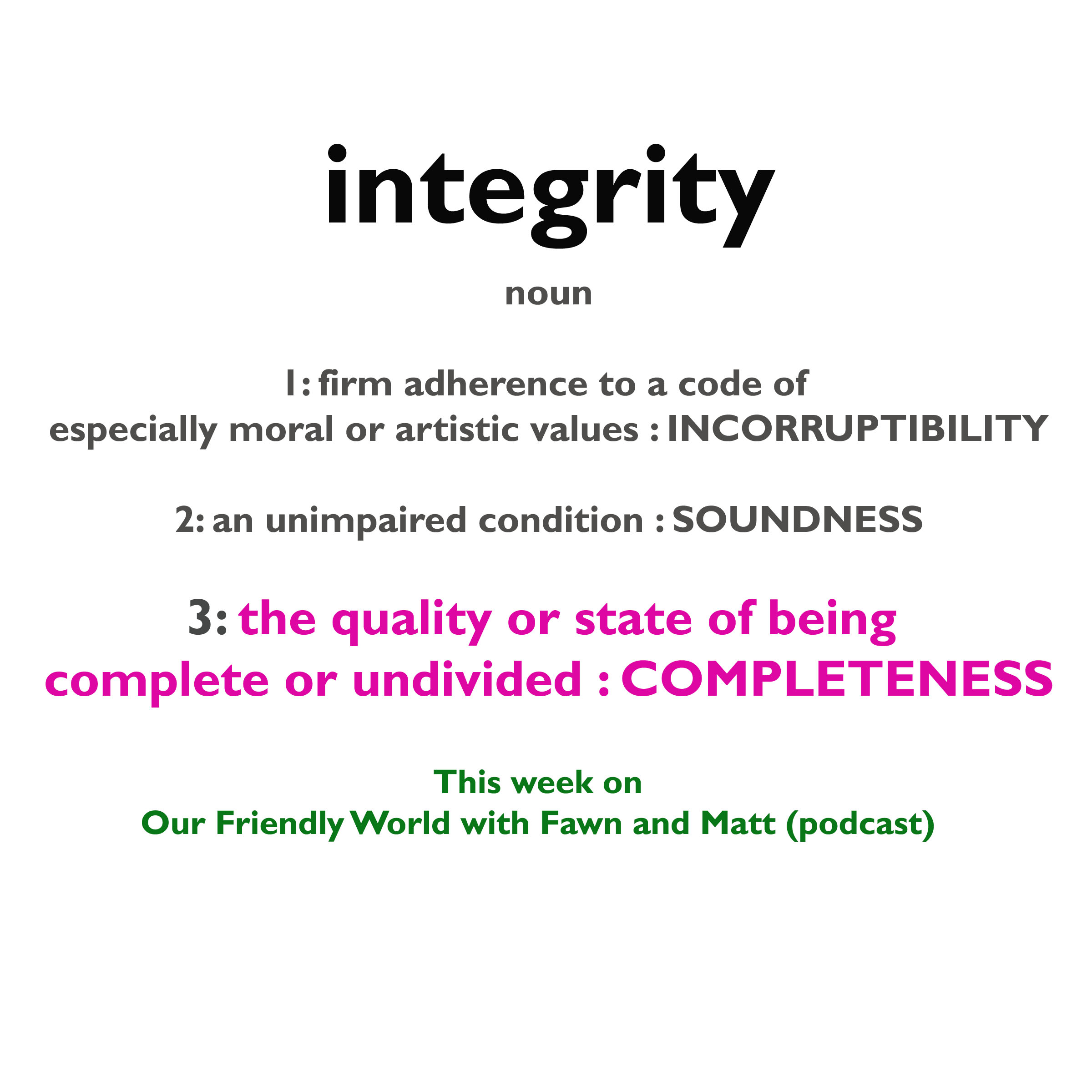The Art of Integrity