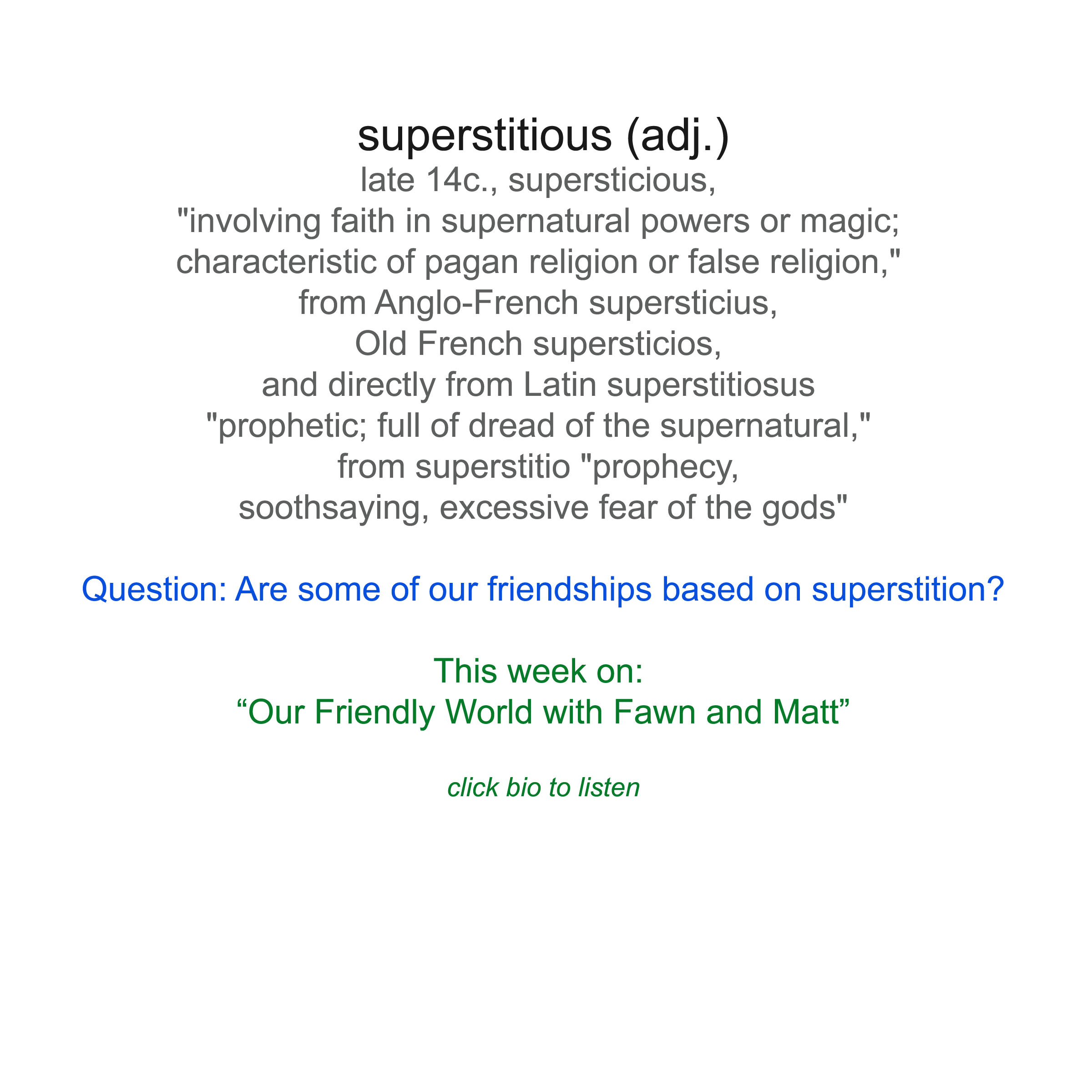 Episode image for Very Superstitious