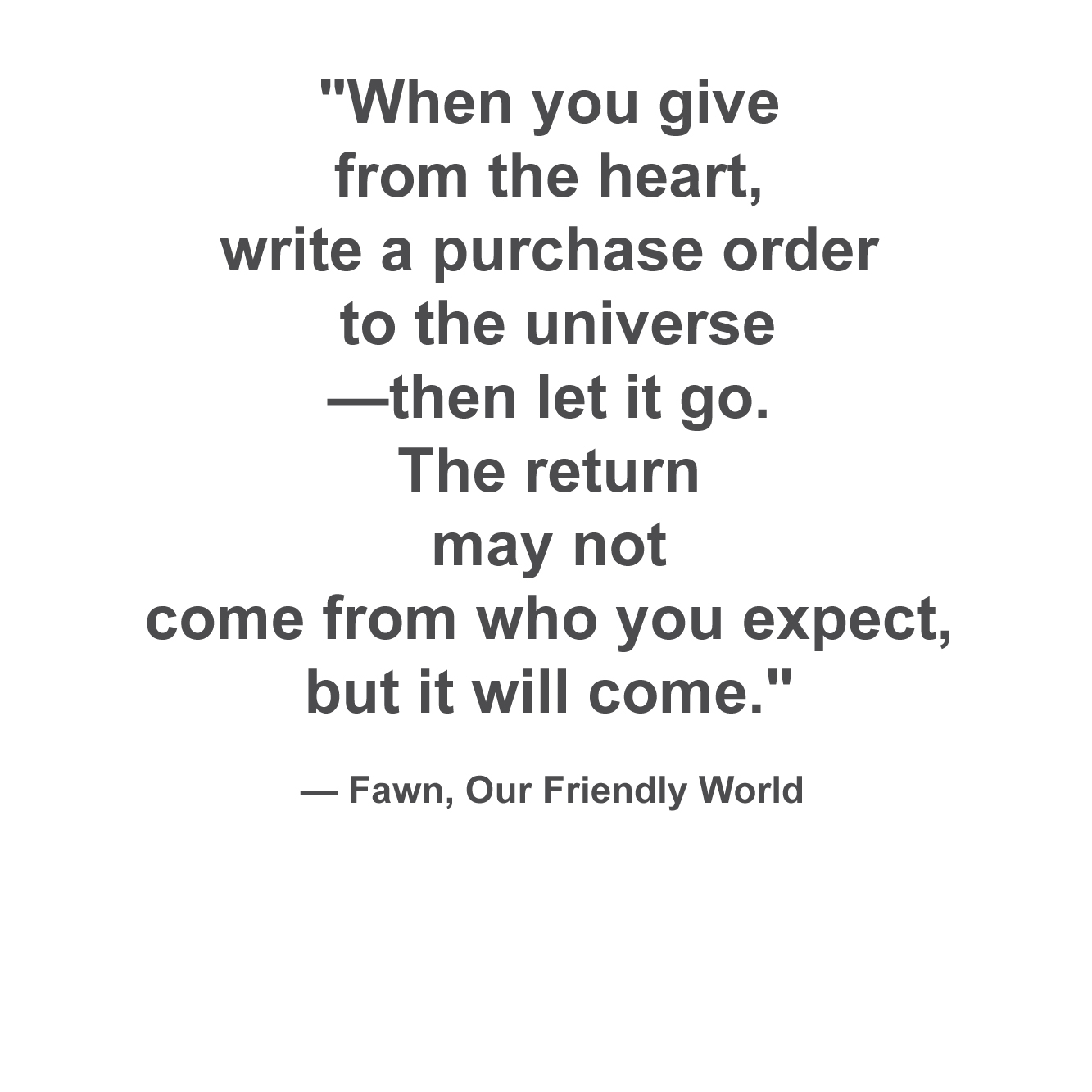 The Spiritual Purchase Order: Letting Go and Trusting the Universe The Spiritual Purchase Order: Letting Go and Trusting the Universe