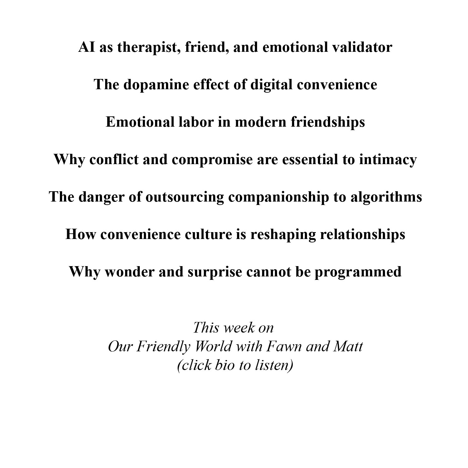 Friendship in the Age of AI: Can Artificial Intelligence Replace Human Connection?