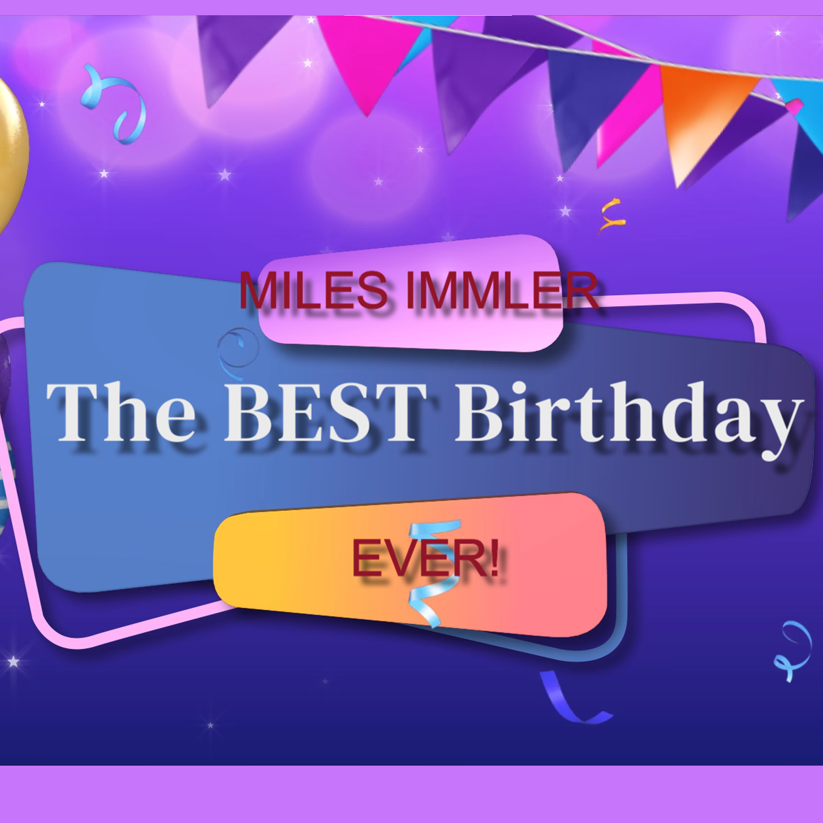 Miles Immler:  The Best Birthday Present Ever