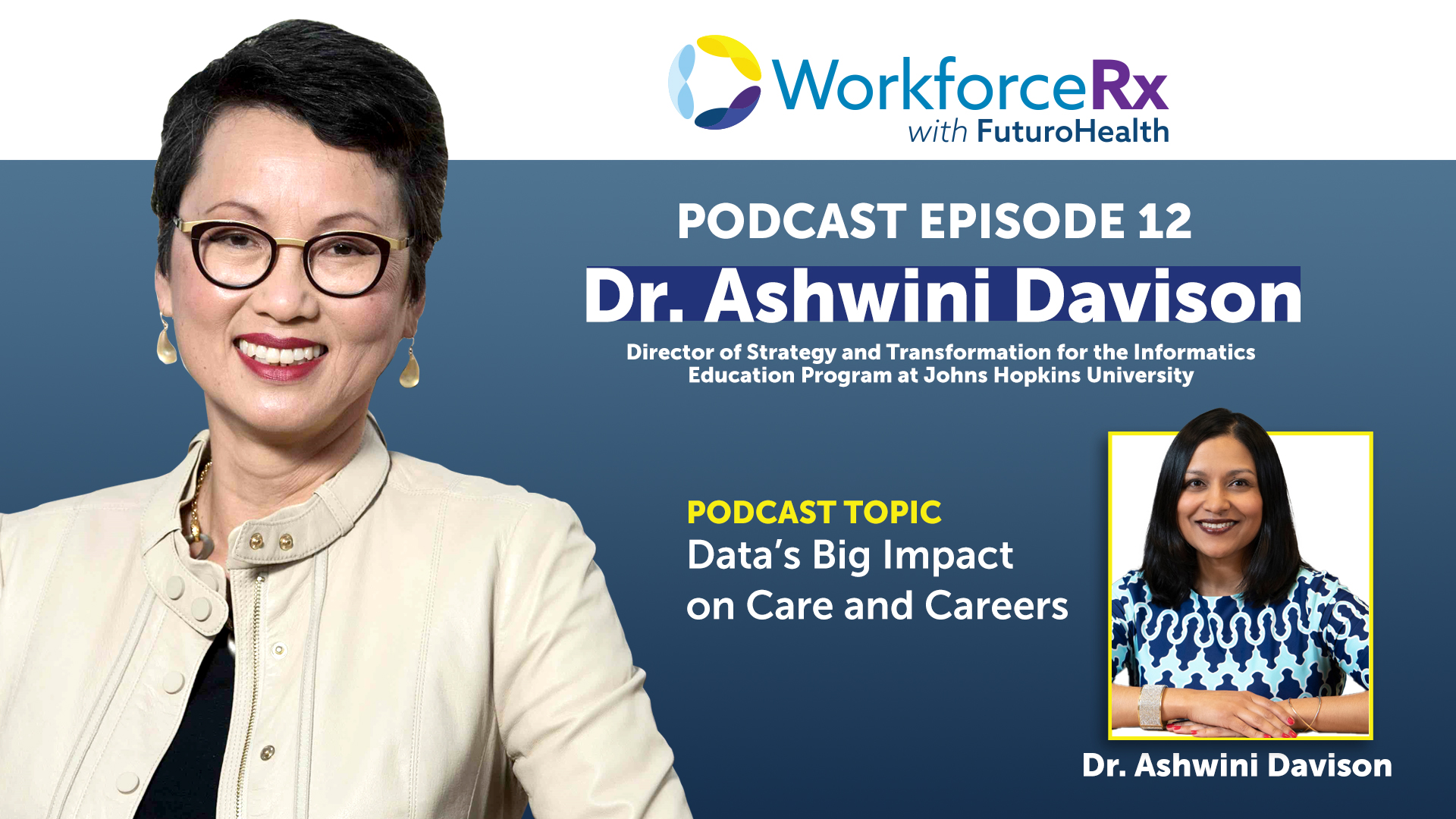 Dr. Ashwini Davison, Director of Strategy and Transformation for the Informatics Education Program at Johns Hopkins University – Data’s Big Impact on Care and Careers