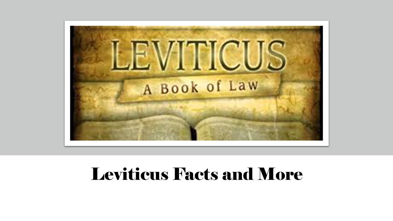 Episode 65: Leviticus Facts and More