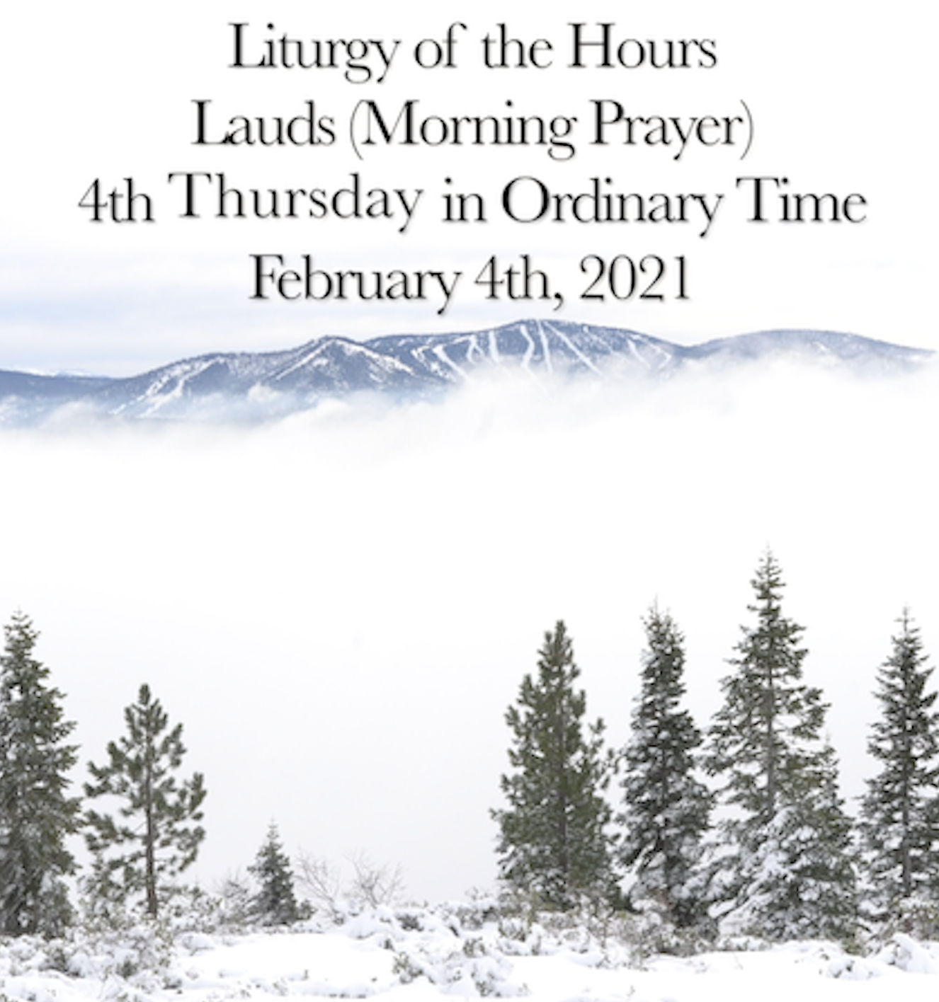 2.4.21 Lauds (Thurs Morning Prayer)