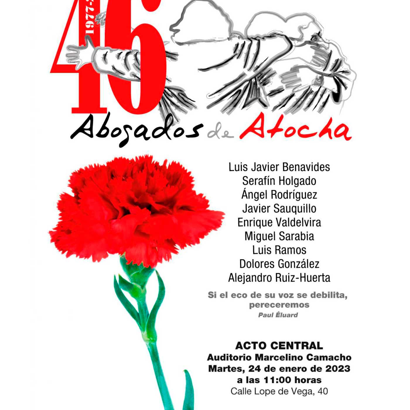 46 aniversario del asesinato de los abogados de Atocha