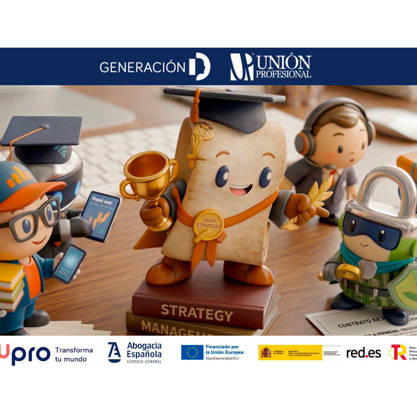 Seis avatares en el programa Upro