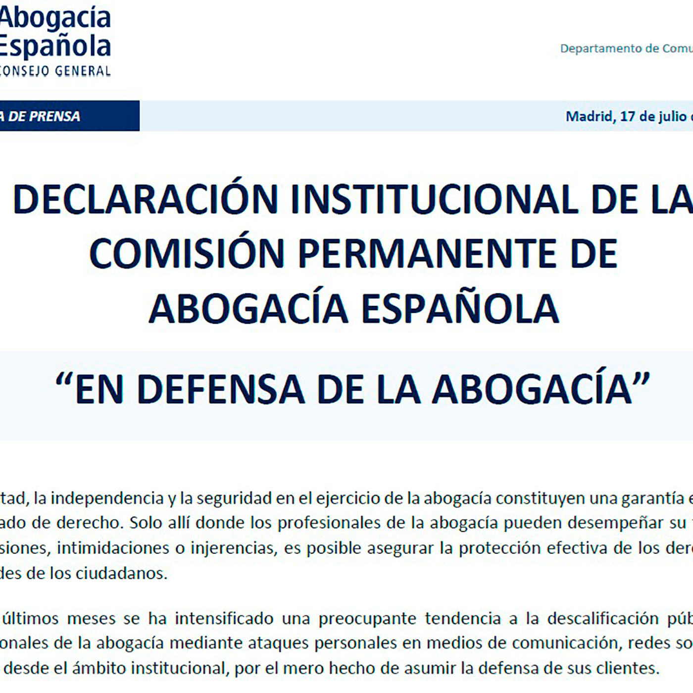 En Defensa de la Abogacía