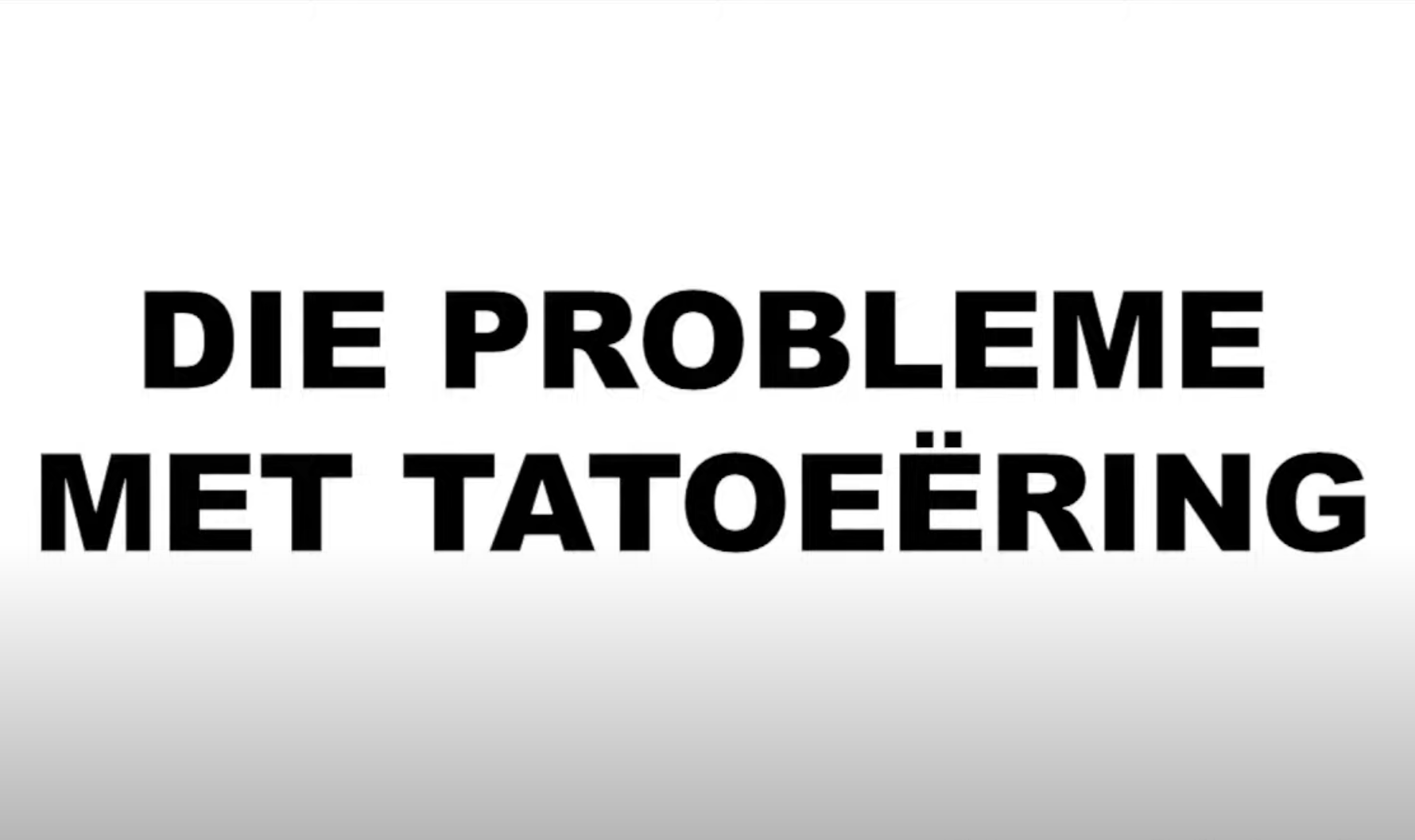 DIE PROBLEME MET TATOEËRING || 18 Sep 22 || Tiaan Gildenhuys