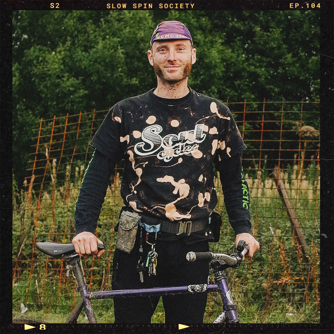 cover of episode The Slow Spin Society Podcast #104 Muddy Madness: Tracklocross Chronicles with David a.k.a. Trackloscotia