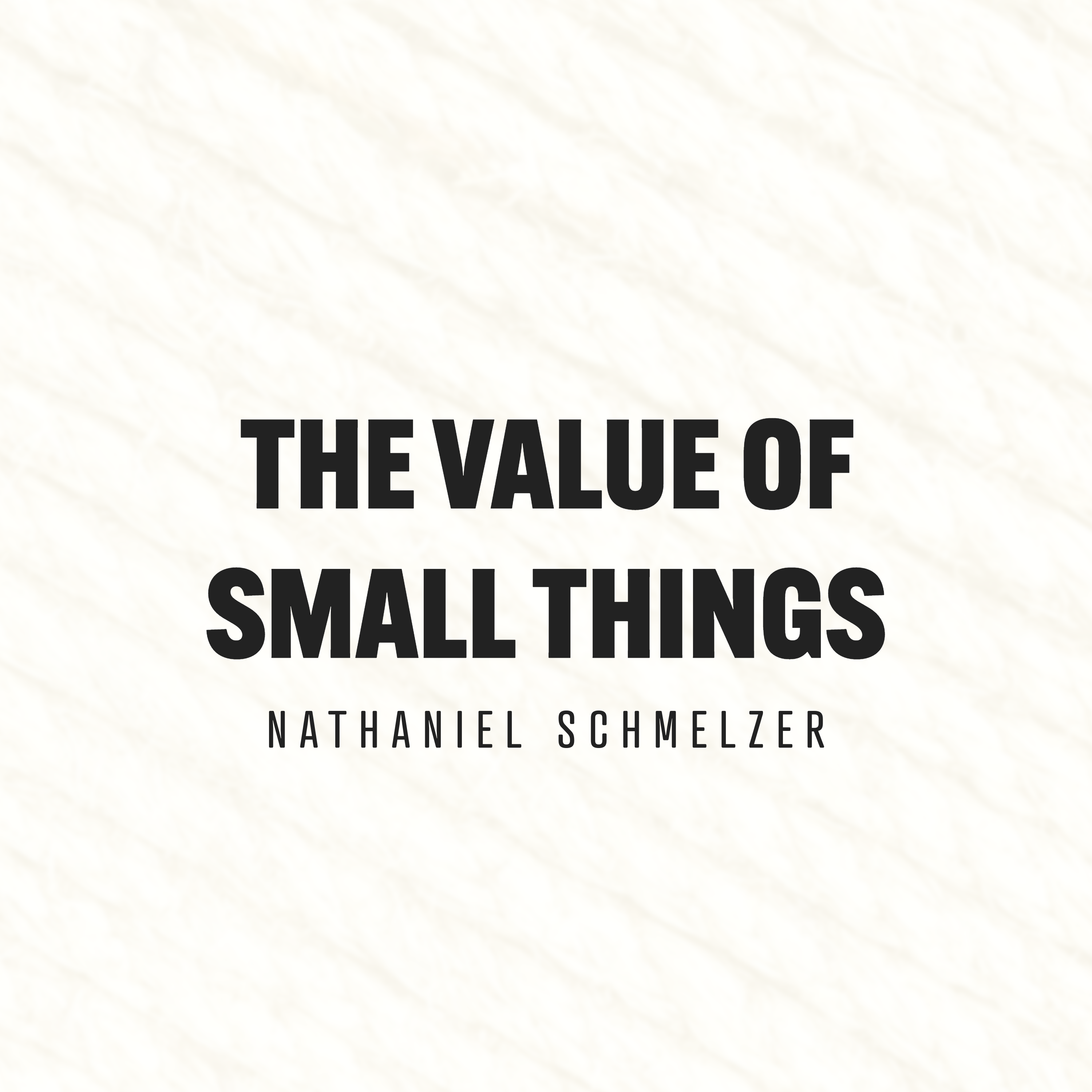 The Value of Small Things