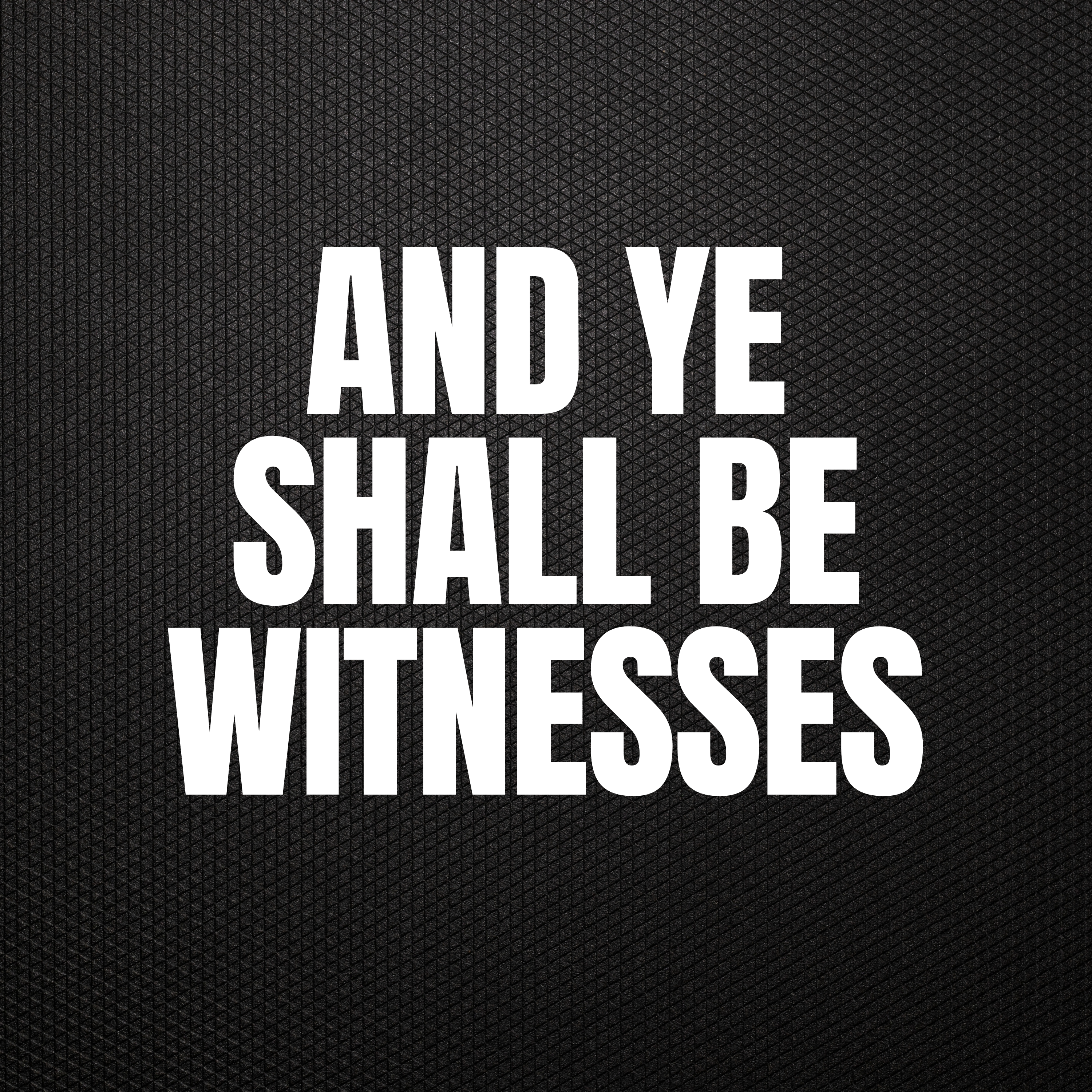 And Ye Shall Be Witnesses