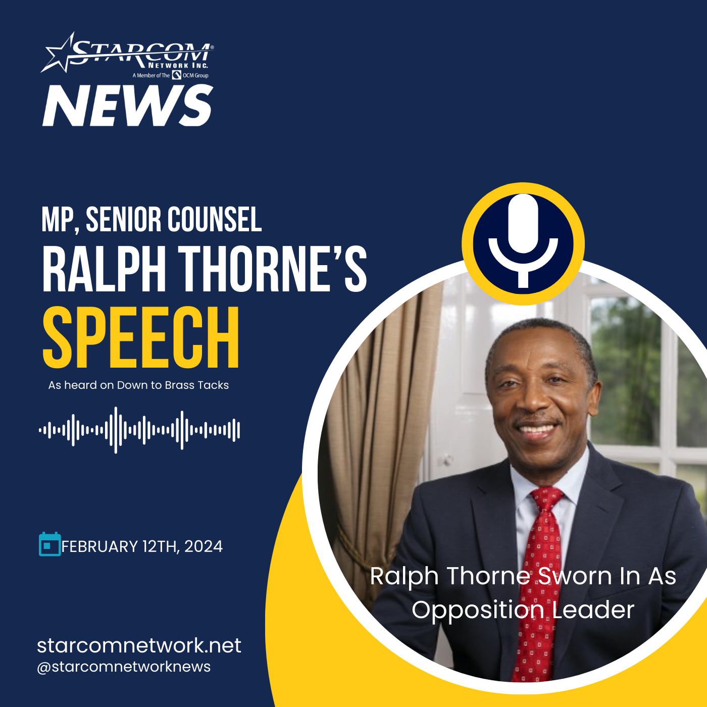 MP, Senior Counsel Ralph Thorne's Speech