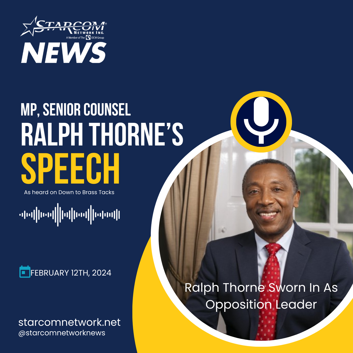 MP, Senior Counsel Ralph Thorne's Speech on FEB 12,2024