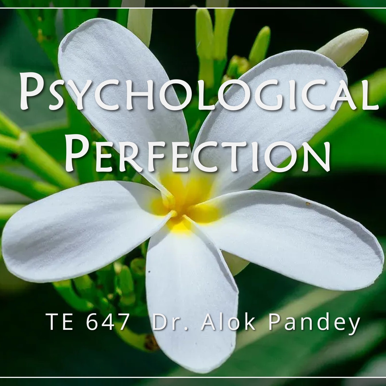 Psychological Perfection || TE 647 || Dr. Alok Pandey