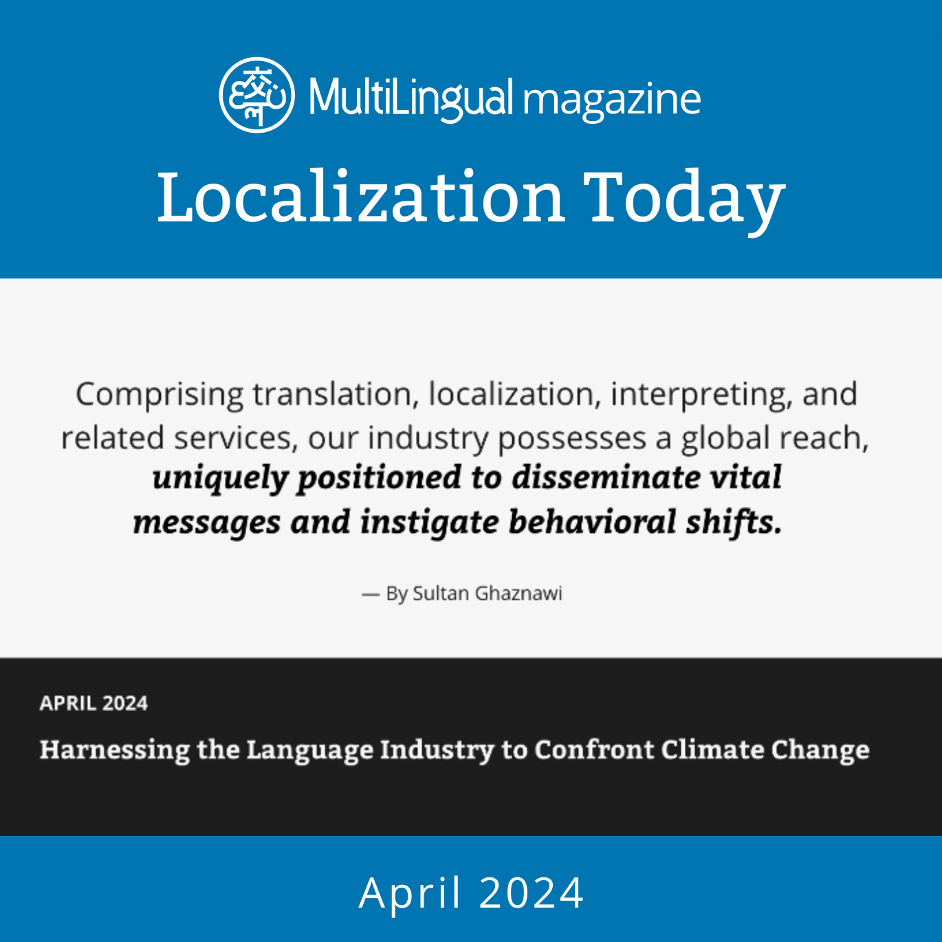 Harnessing the Language Industry to Confront Climate Change