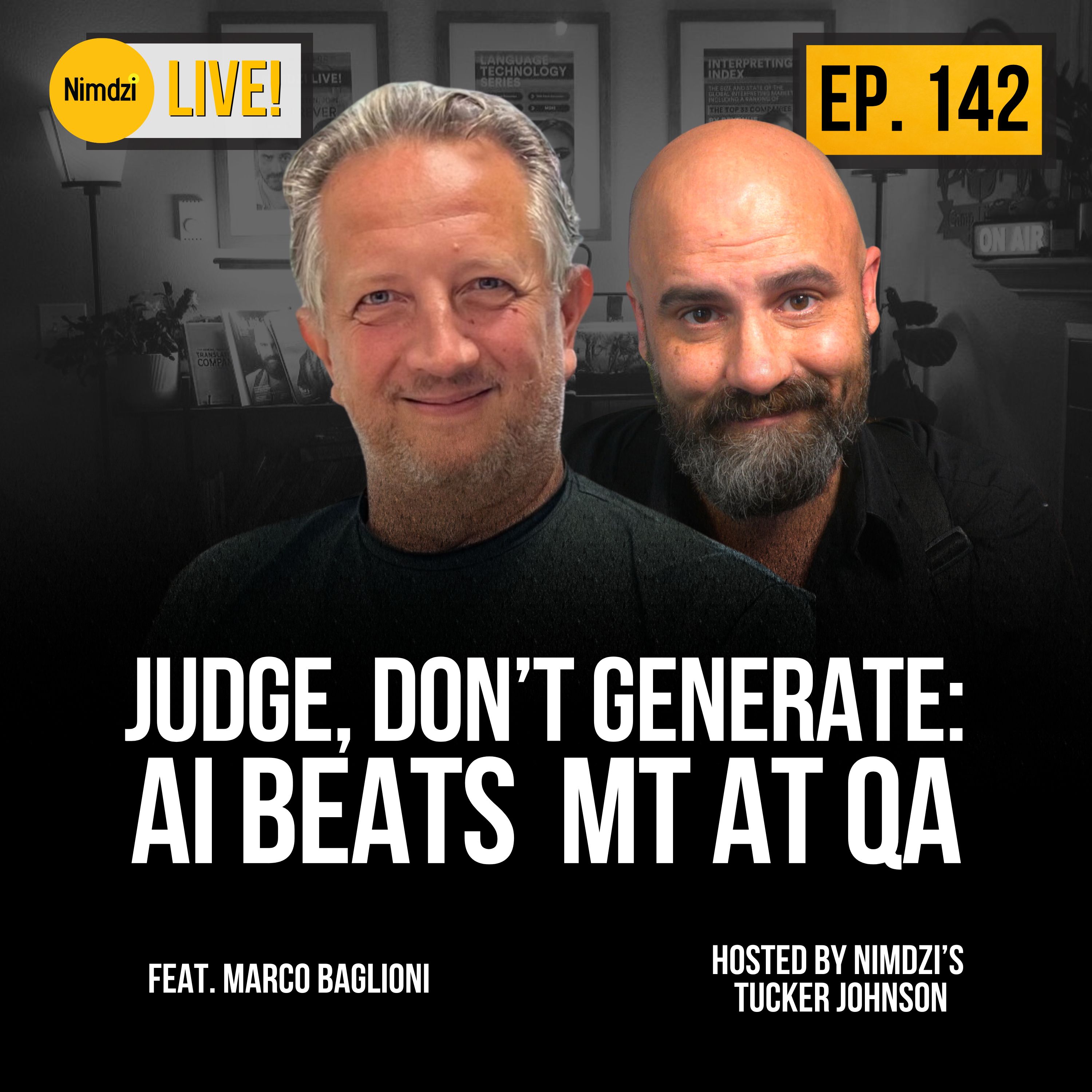 Judge, don’t generate: AI beats MT at QA feat. Marco Baglioni