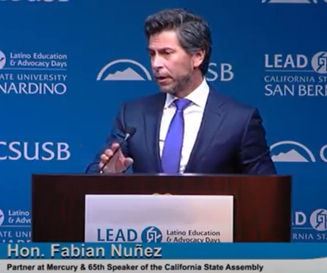 Capstone Address - “Sin Fronteras - Educating Beyond Borders”,  Hon. Fabian Nuñez, Partner at Mercury & 66th Speaker of the California State Assembly, Season 8 (2017)