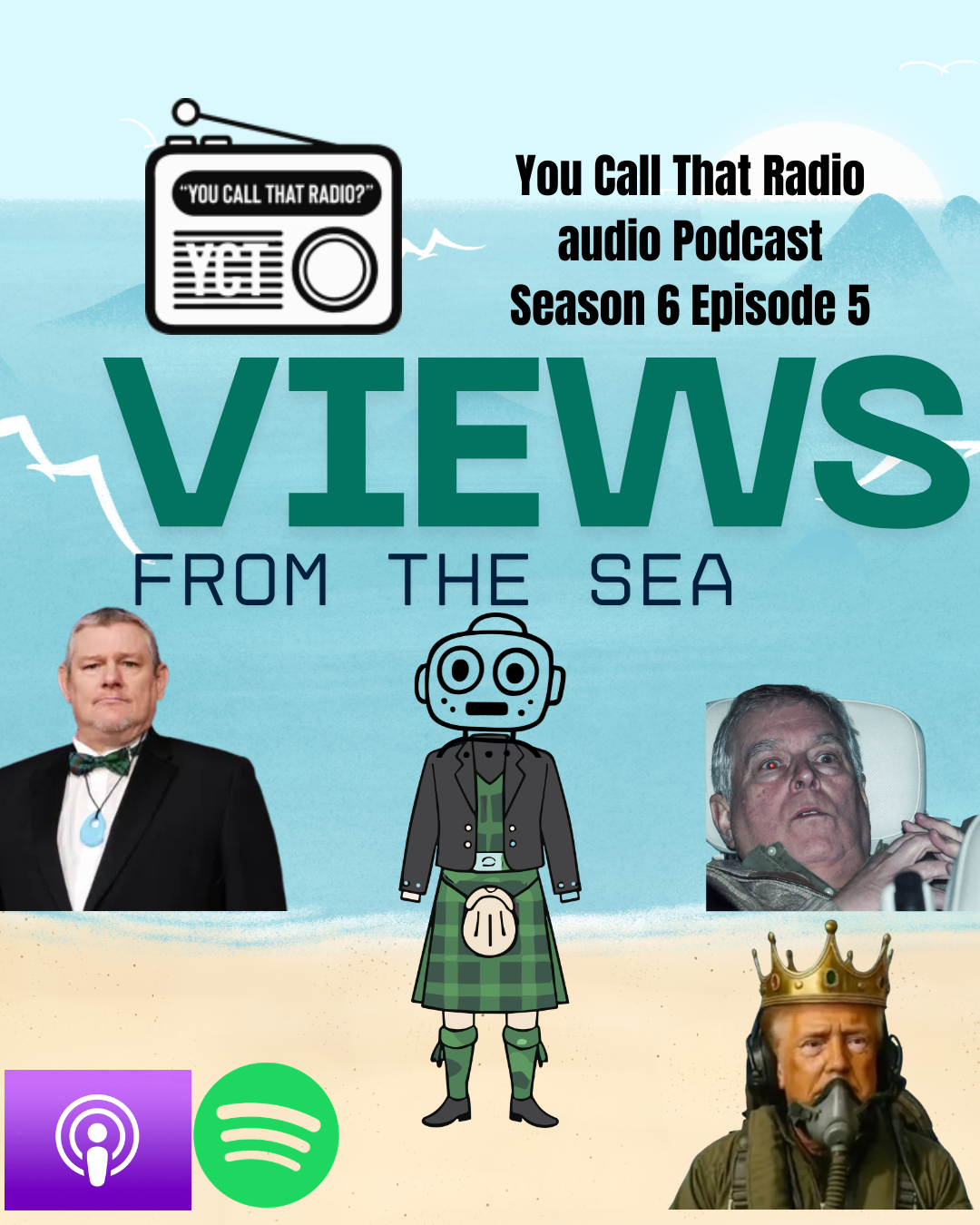 Views from the Sea #1 - BAFTA controversy, Andrew arrested, A.I Scottish rapper, Trumpstein
