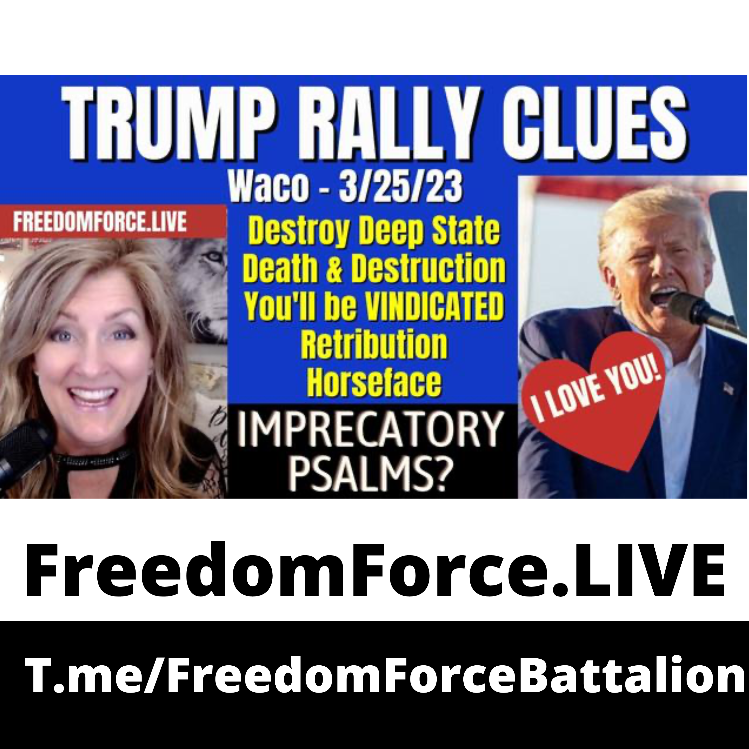 Trump Waco Rally clues 3.26.23