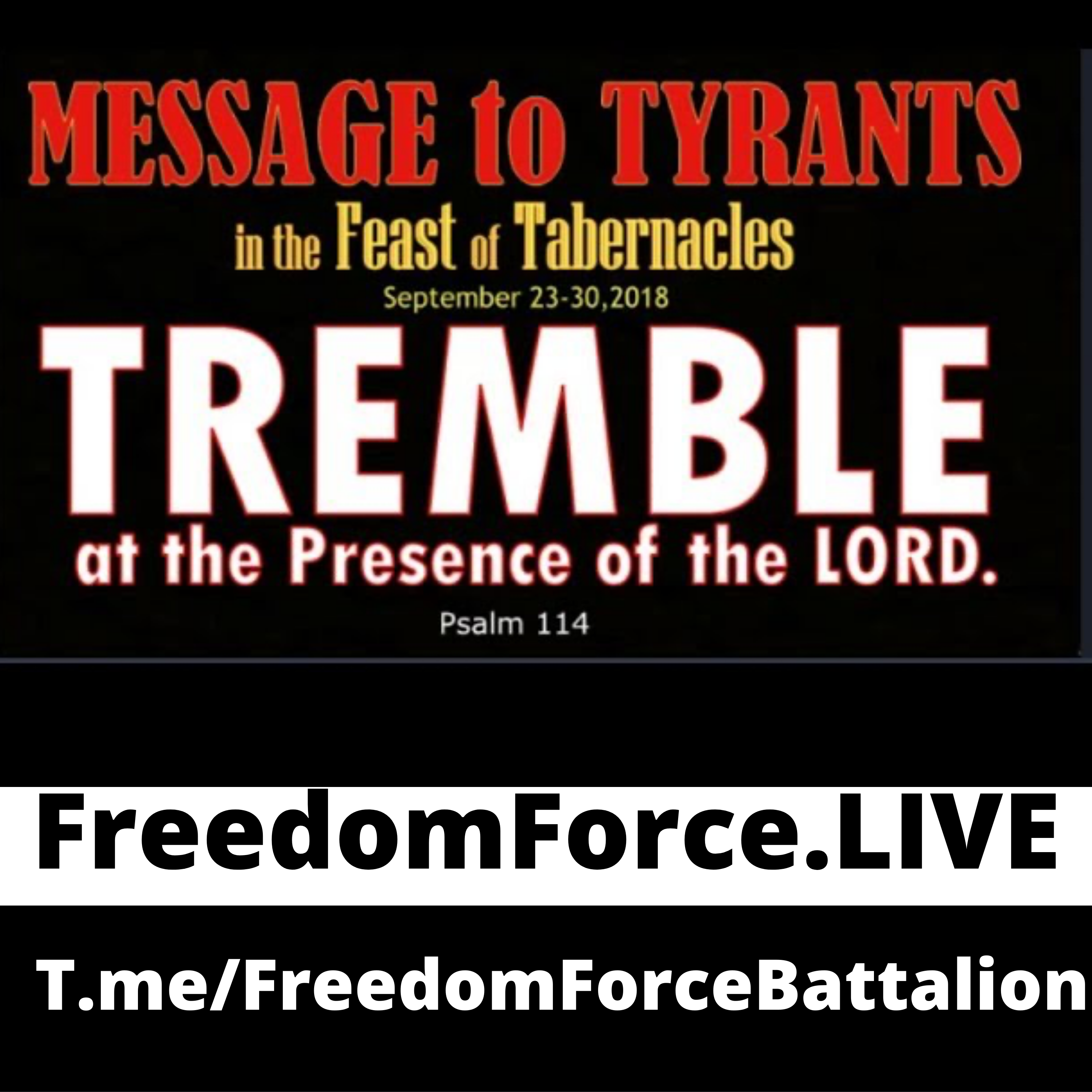 Message to Tyrants 9.24.18