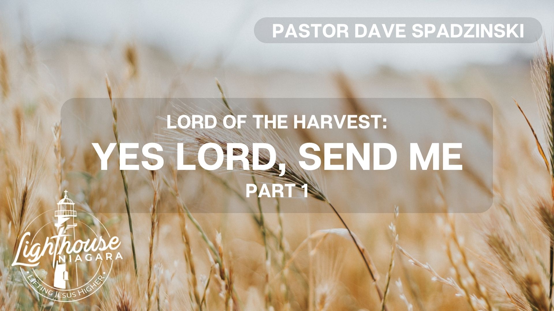 Lord Of The Harvest: Yes Lord, Send Me - Pastor Dave Spadzinski