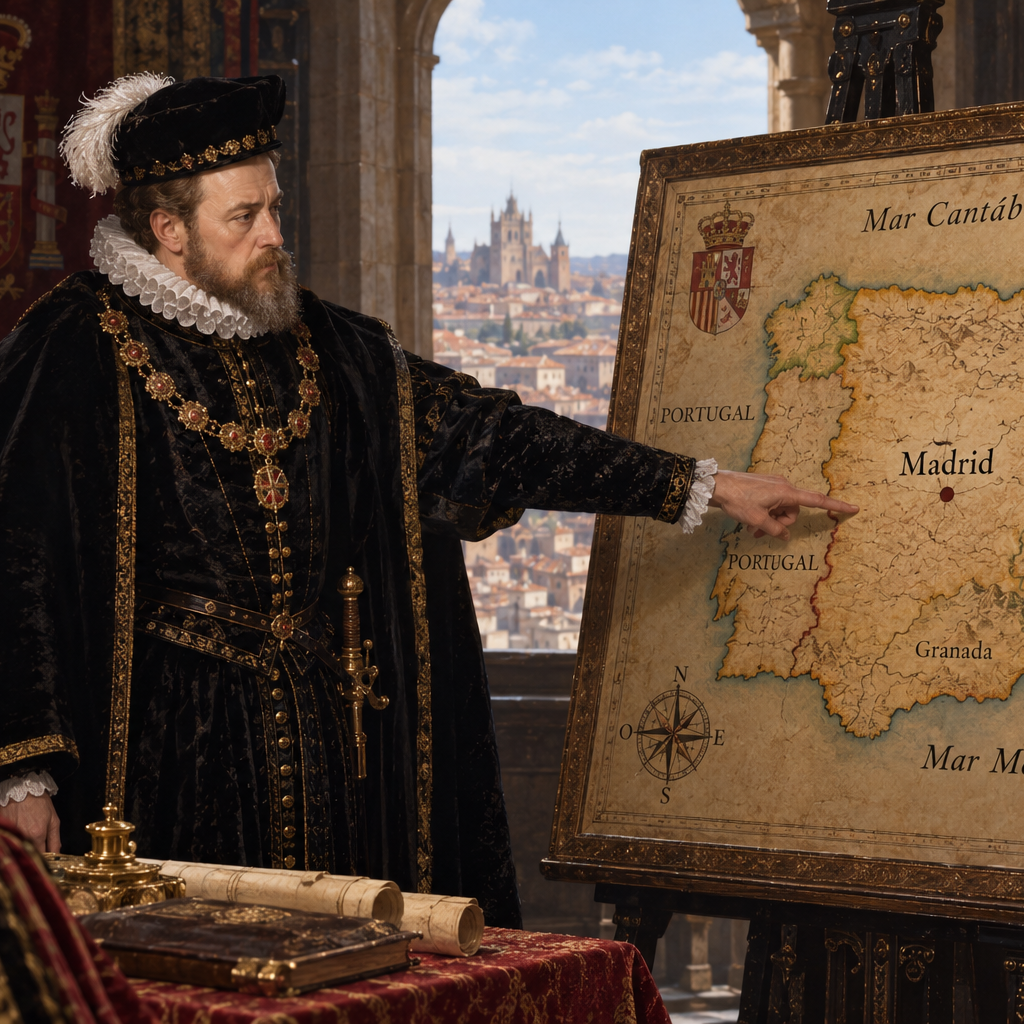 What made Madrid the capital of Spain?