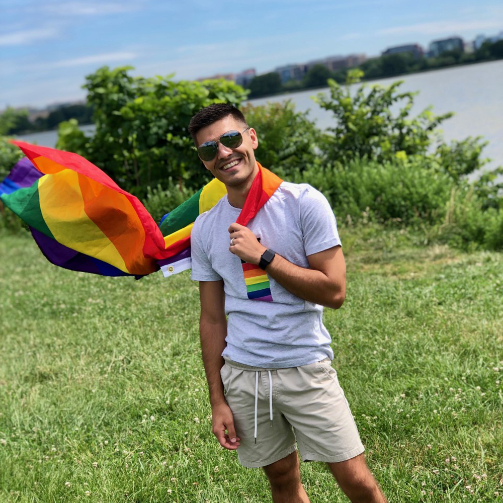 Brandon, a competitive gymnast and recent college graduate discusses key milestones, including how he found the courage to come out to his family and friends.
