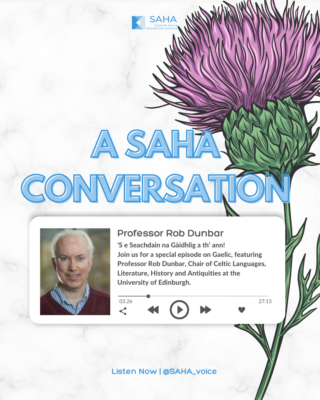 A SAHA Conversation with Professor Rob Dunbar