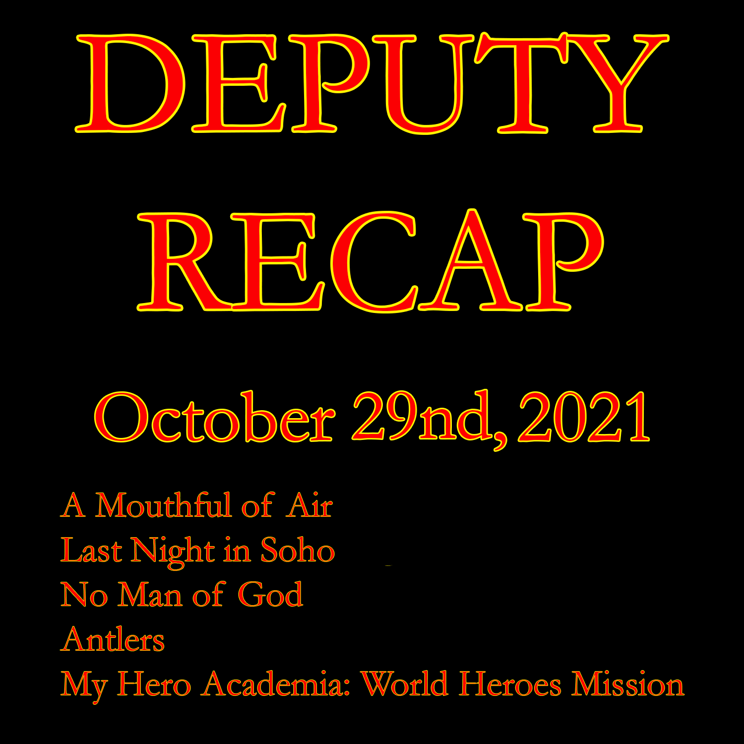 Recap - October 29th, 2021