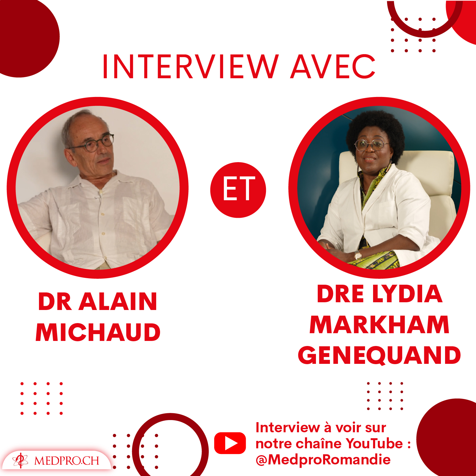Interview croisée avec Dre Lydia Markham Genequand et Dr Alain Michaud, d'un cabinet de groupe
