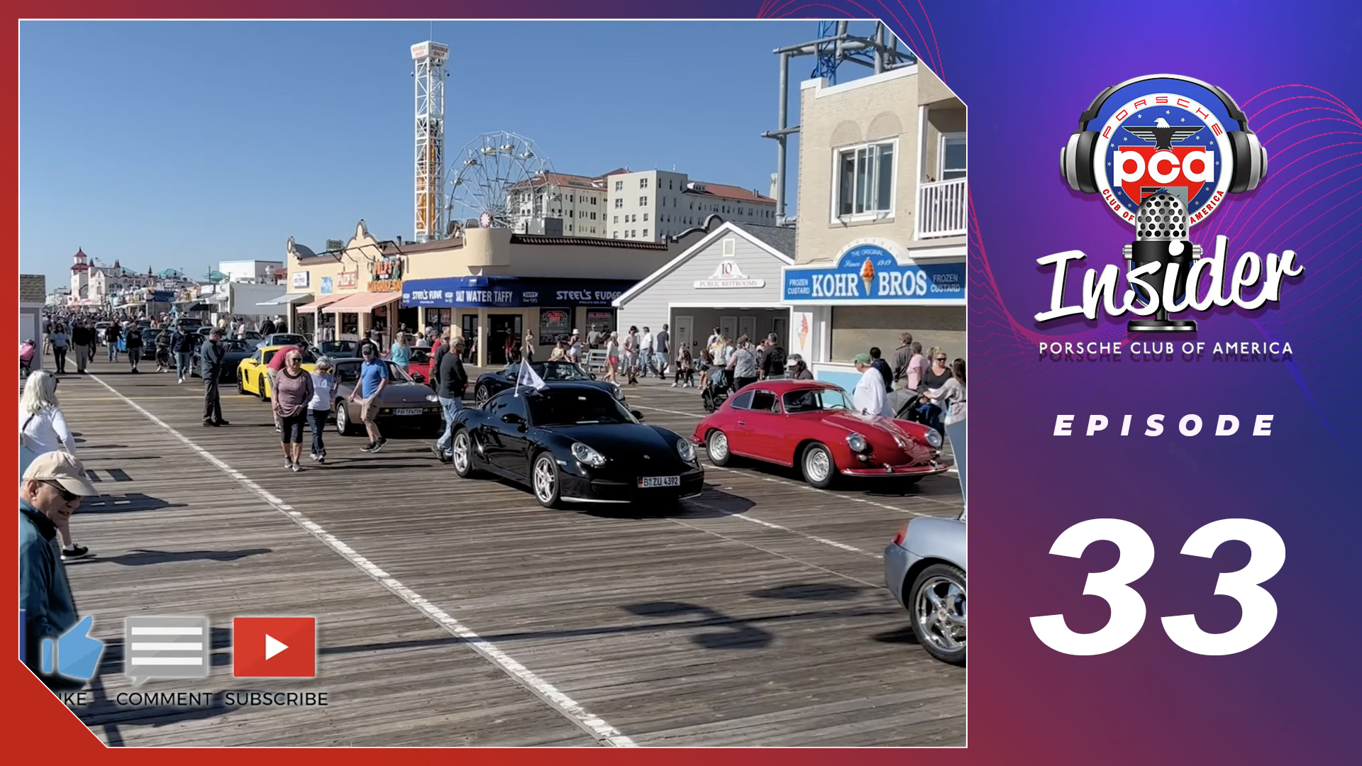 Over 360 Porsches Took Over The Boardwalk in New Jersey
