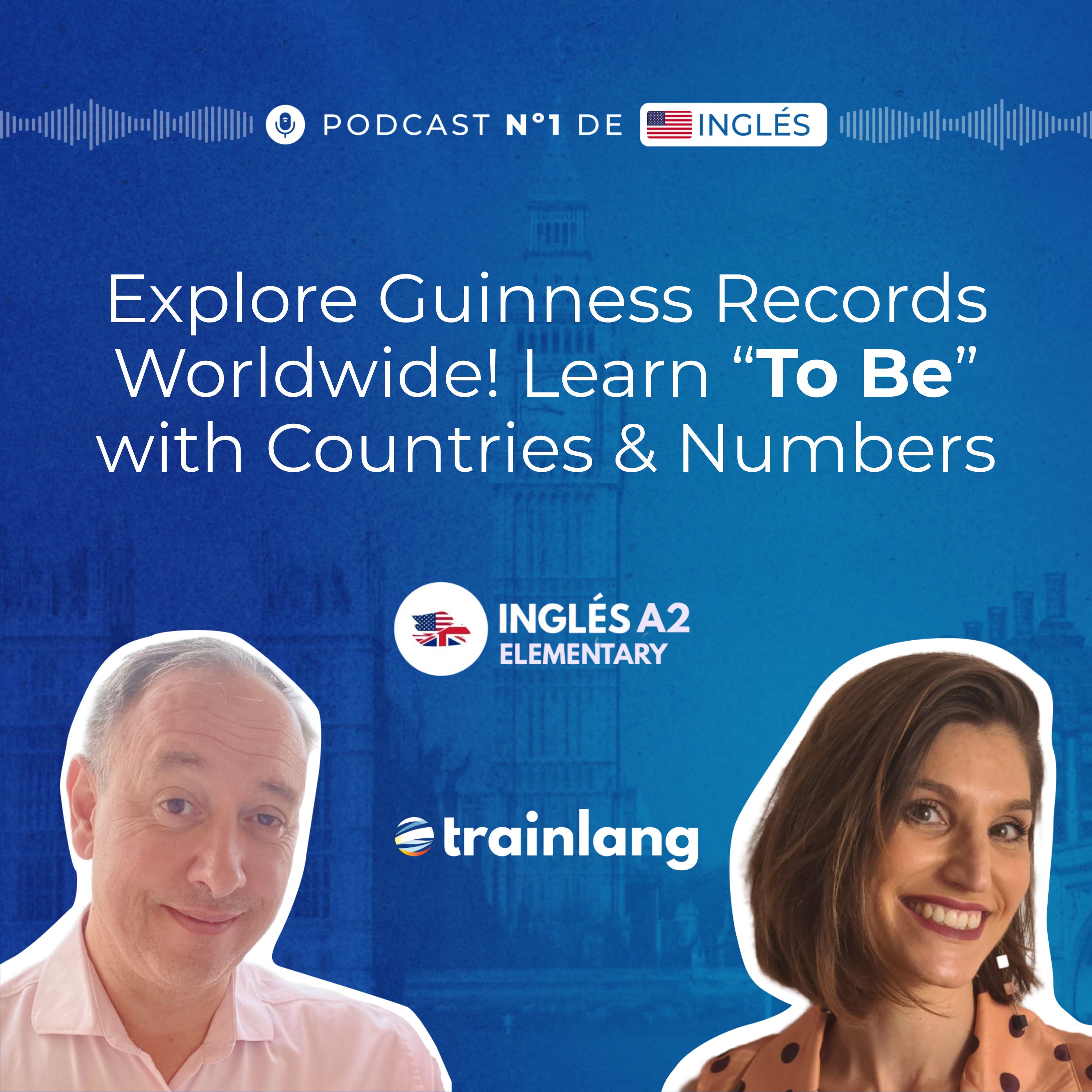 #01 Verb To Be with Countries & Numbers | Fun Facts & Guinness Records | English A2