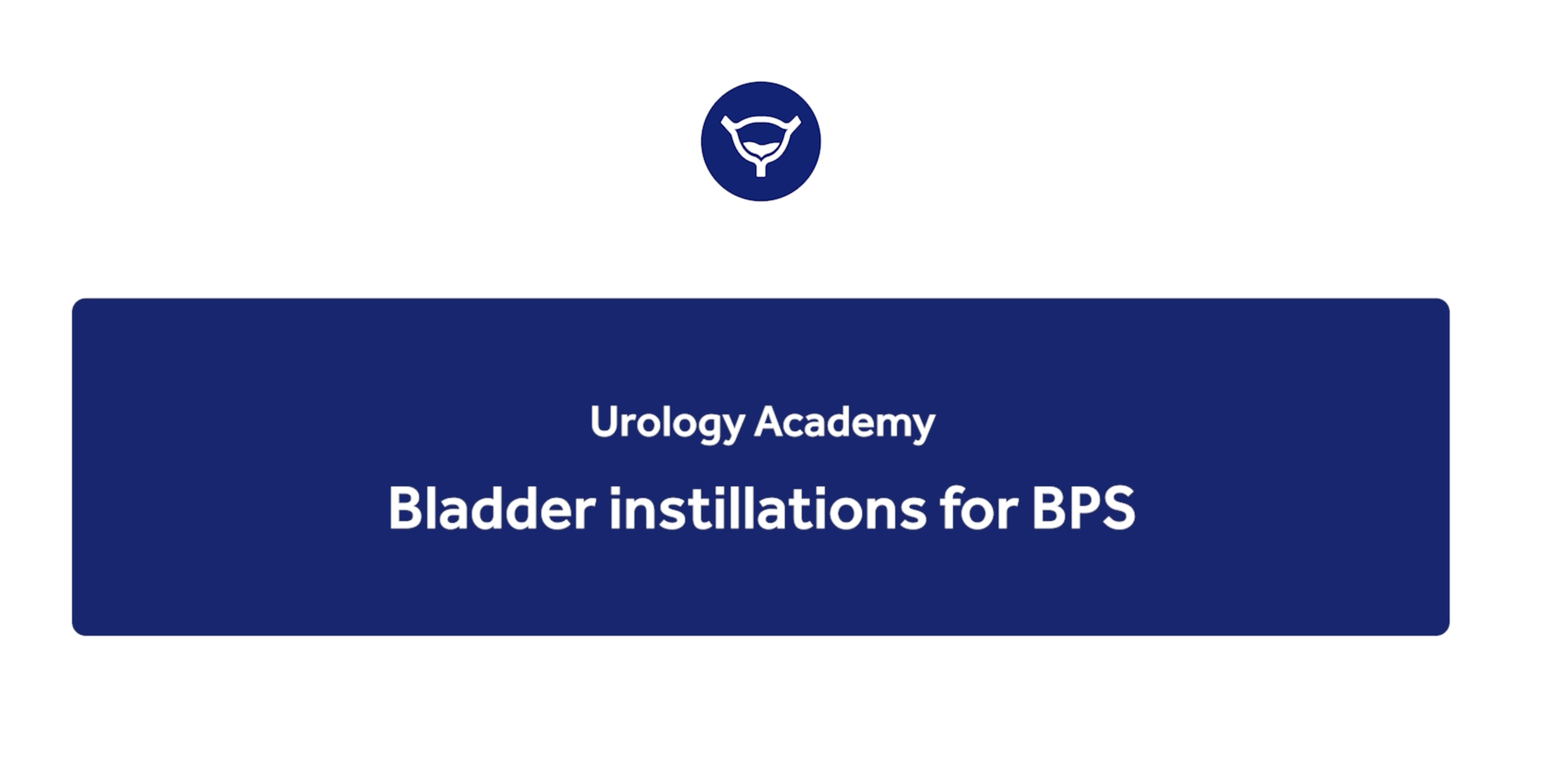 Bladder instillations for BPS