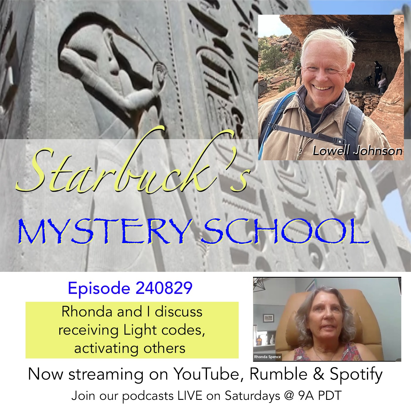 Starbucks Mystery School 240829 Rhonda Spence on receiving Light codes and activating others