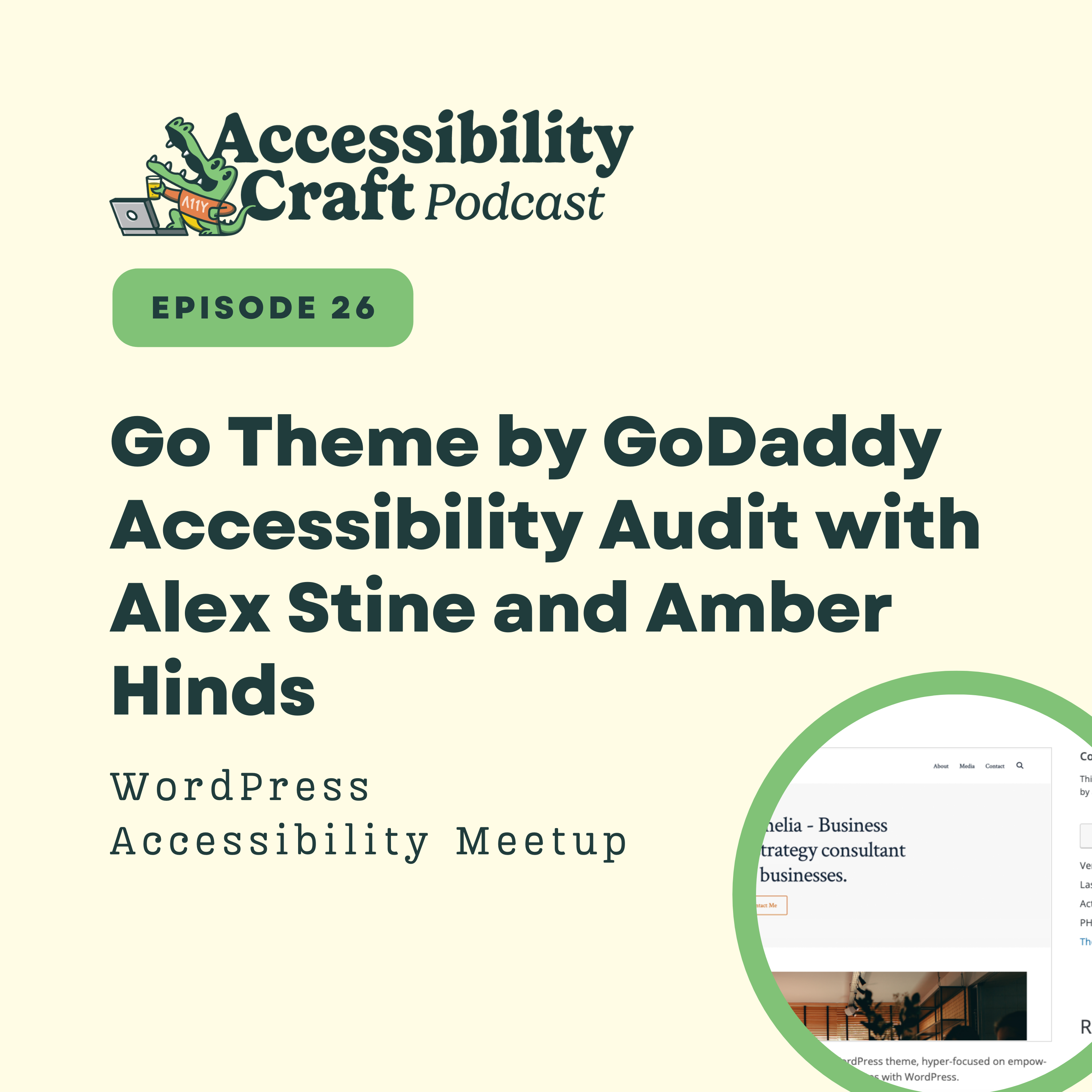 Go Theme by GoDaddy Accessibility Audit with Alex Stine and Amber Hinds