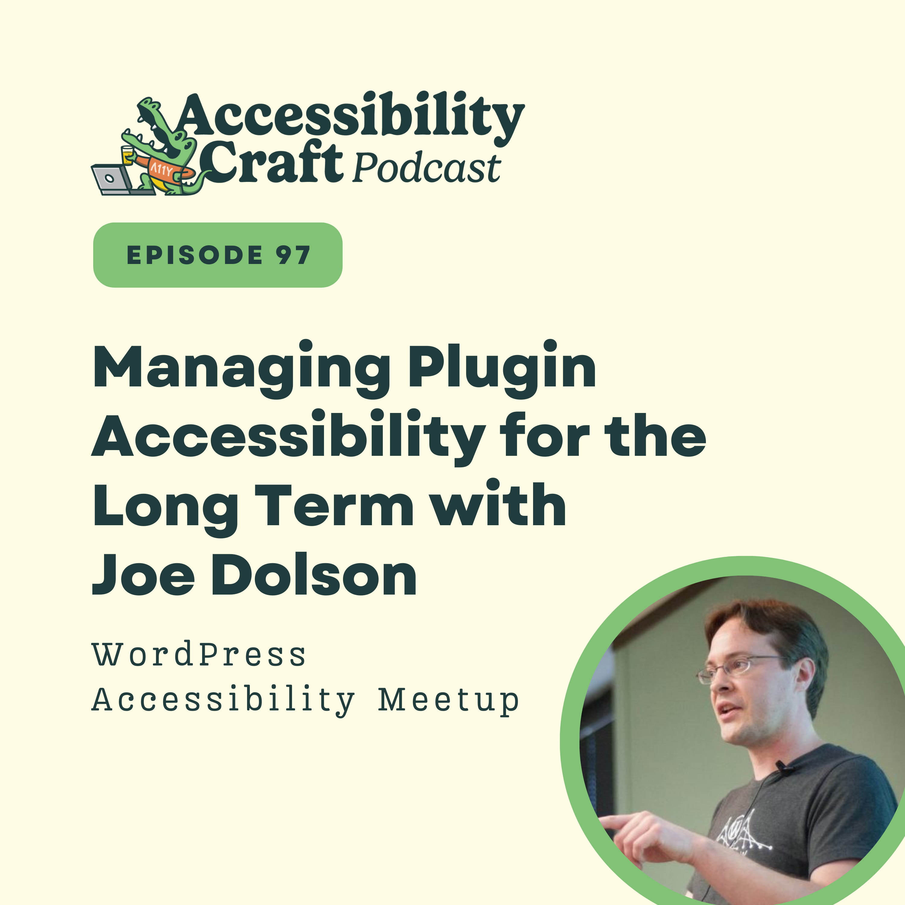 Managing Plugin Accessibility for the Long Term with Joe Dolson