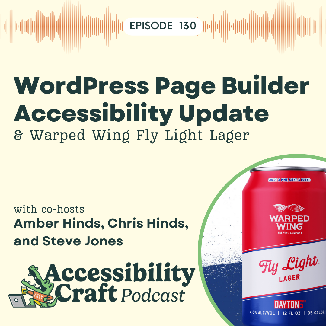 WordPress Page Builder Accessibility Update | Warped Wing Fly Light Lager