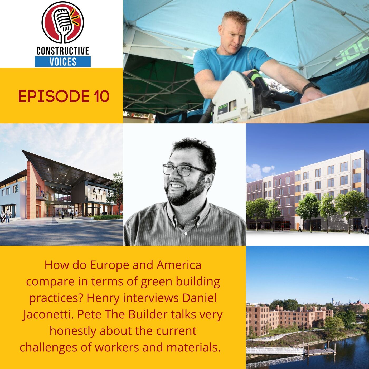 How do Europe and America compare when it comes to Green Building – interview with Daniel Jaconetti. Pete discusses workers and material shortage issues