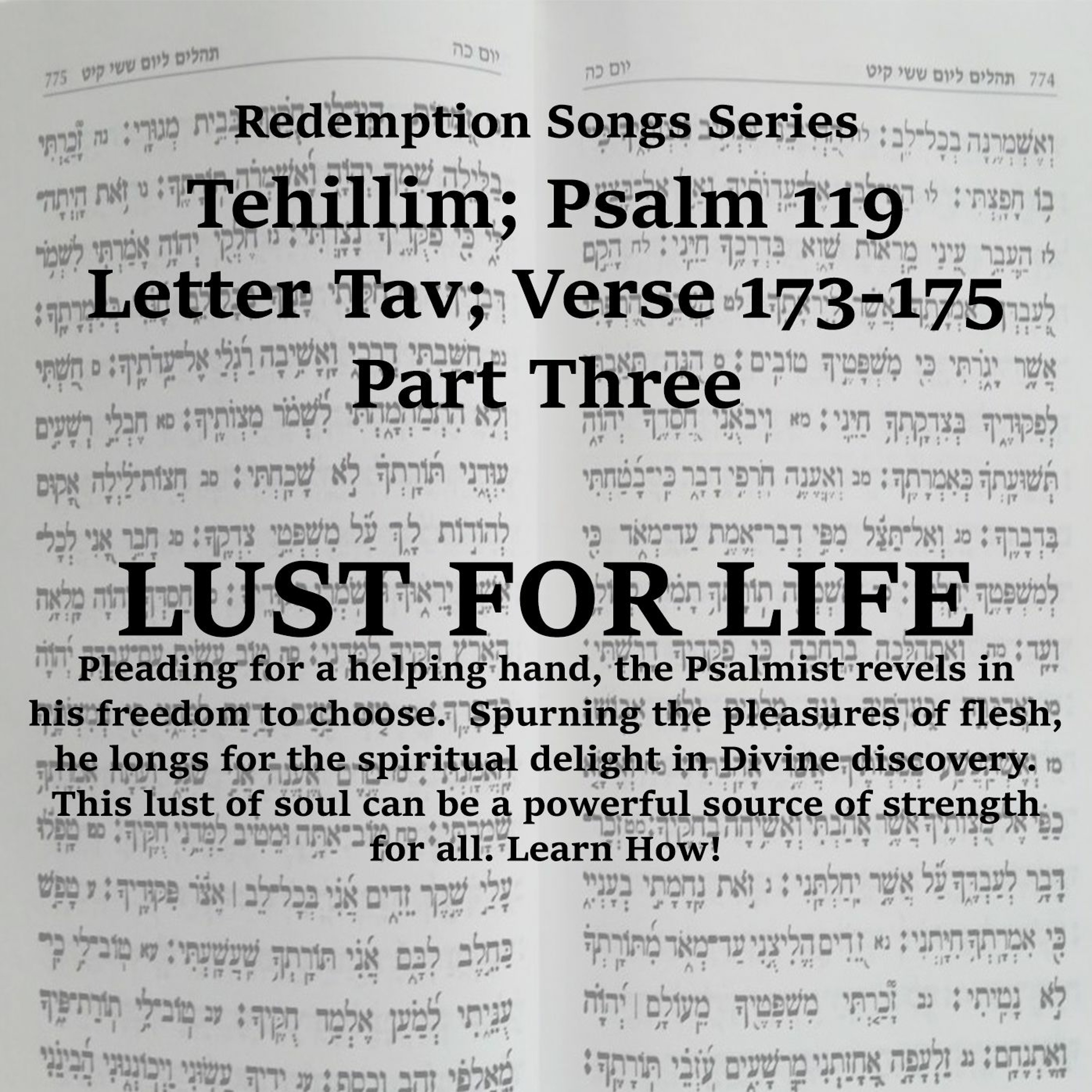 Redemption Songs Series Tehillim; Psalm 119