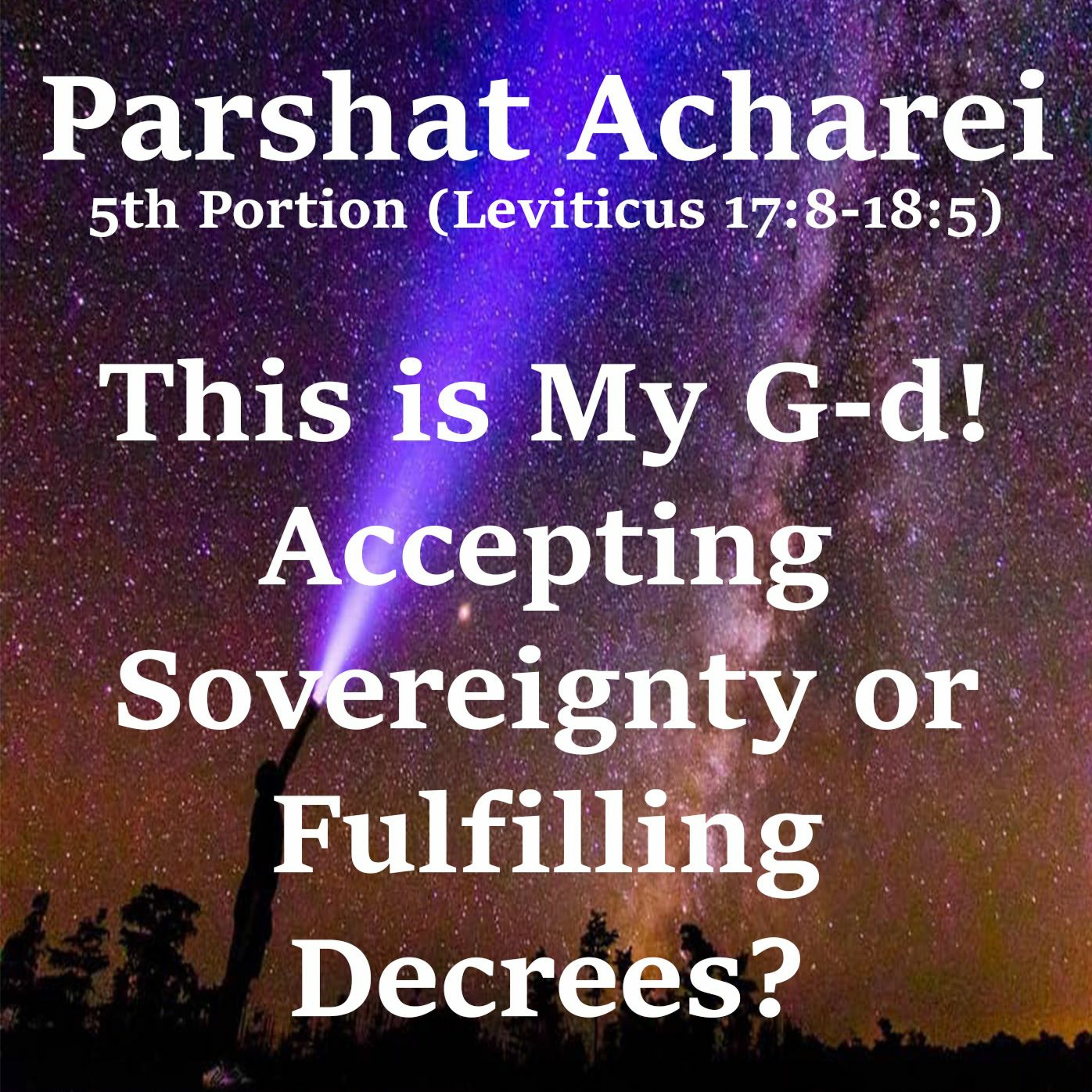 This is My G-d! Accepting Sovereignty or Fulfilling Decrees?