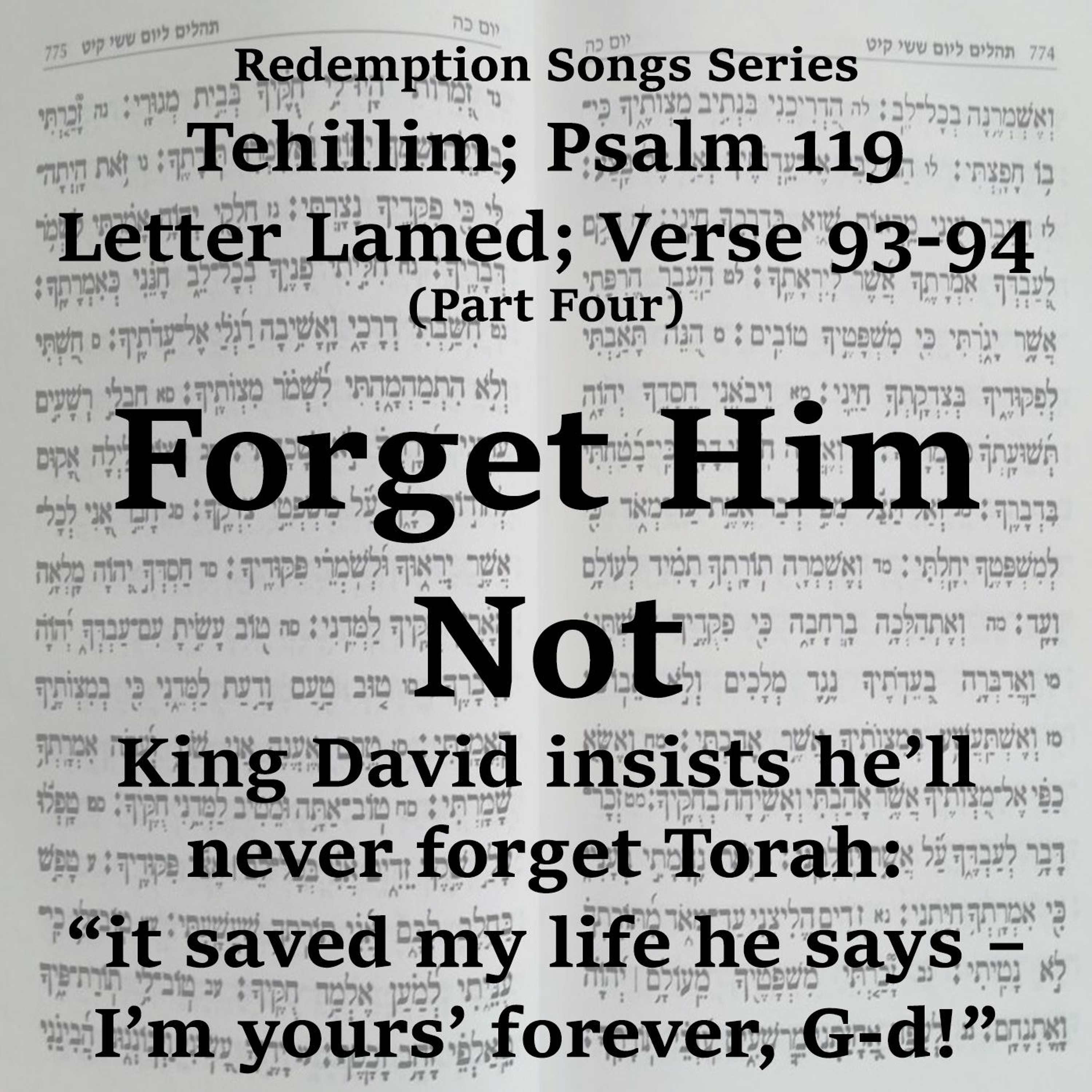 Forget Him Not