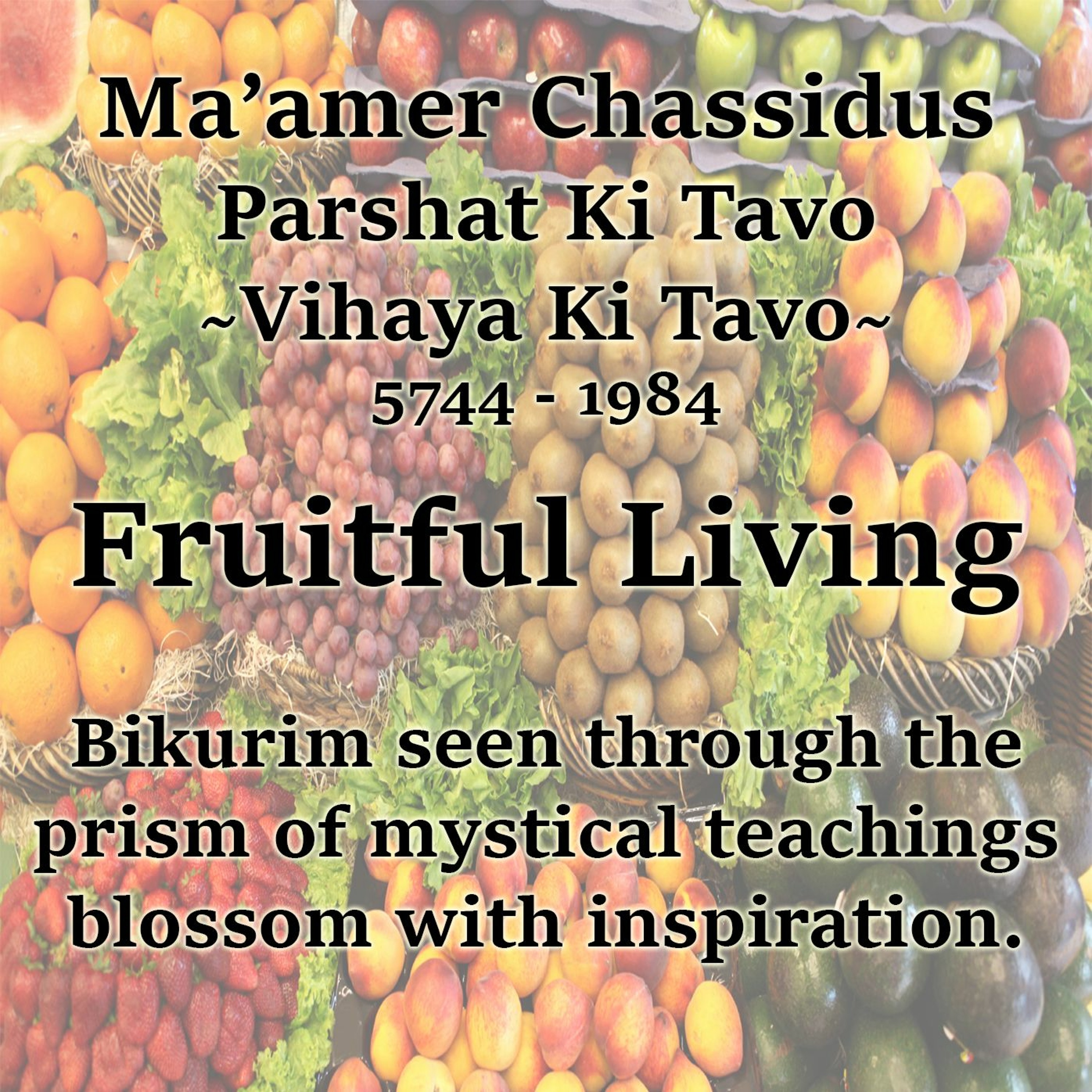Ma'amer Moment: Fruitful Living