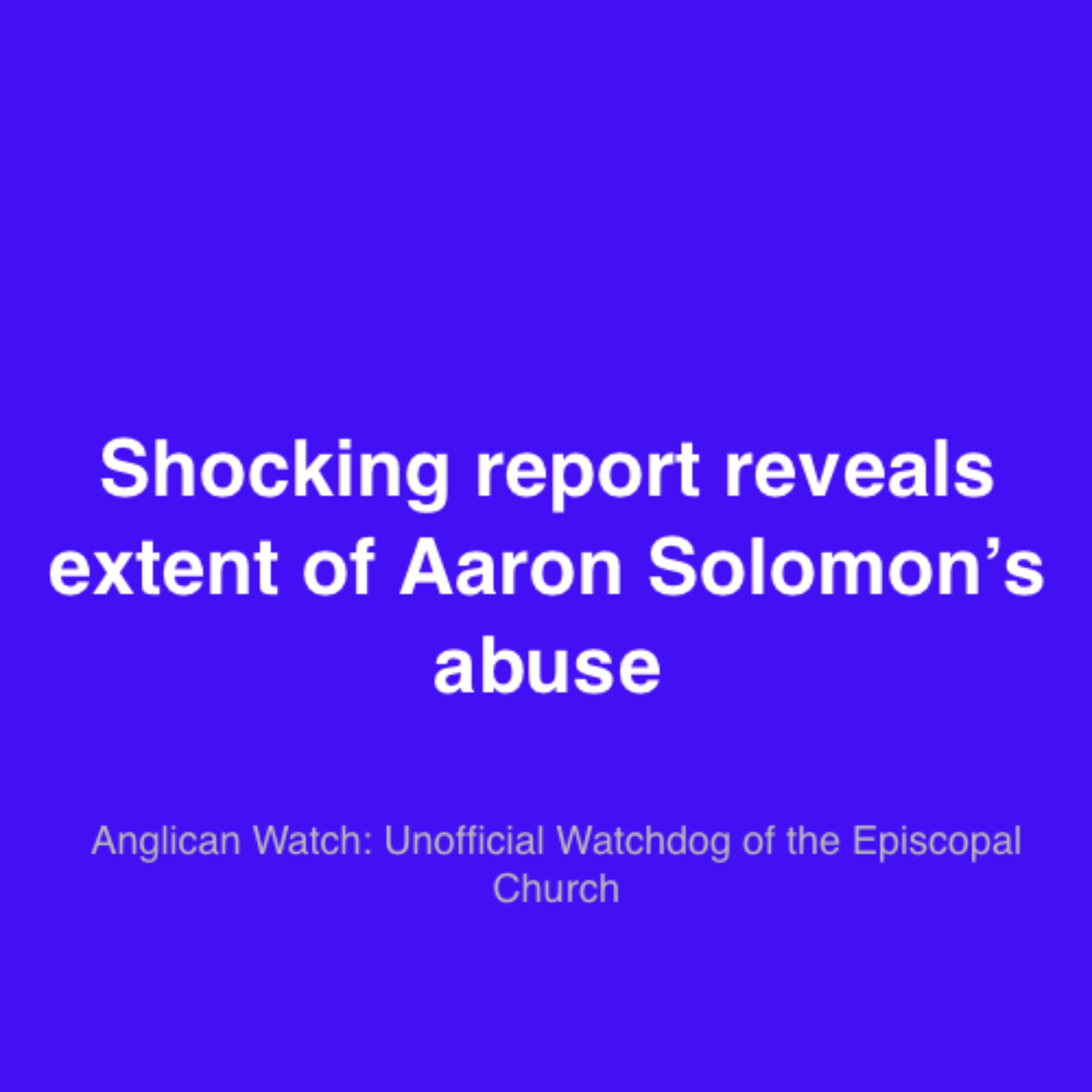 Shocking report reveals extent of Aaron Solomon’s abuse