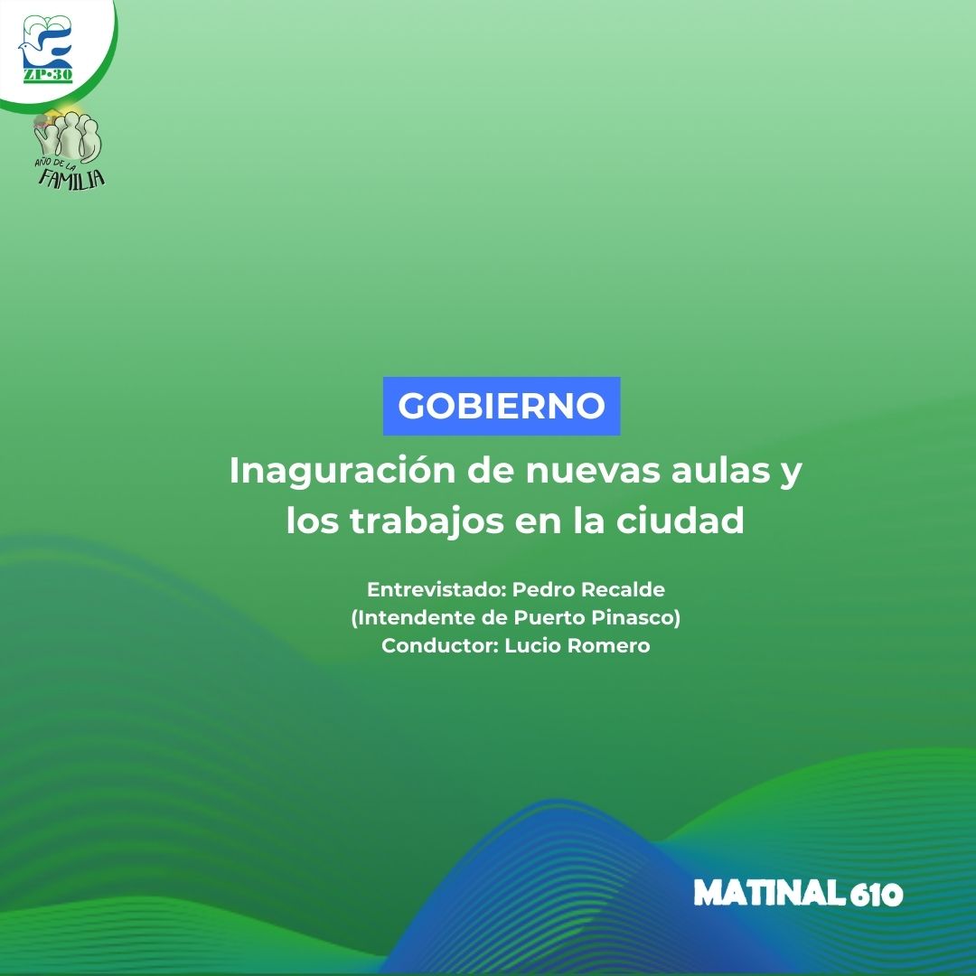 Inaguración de nuevas aulas y los trabajos en la ciudad